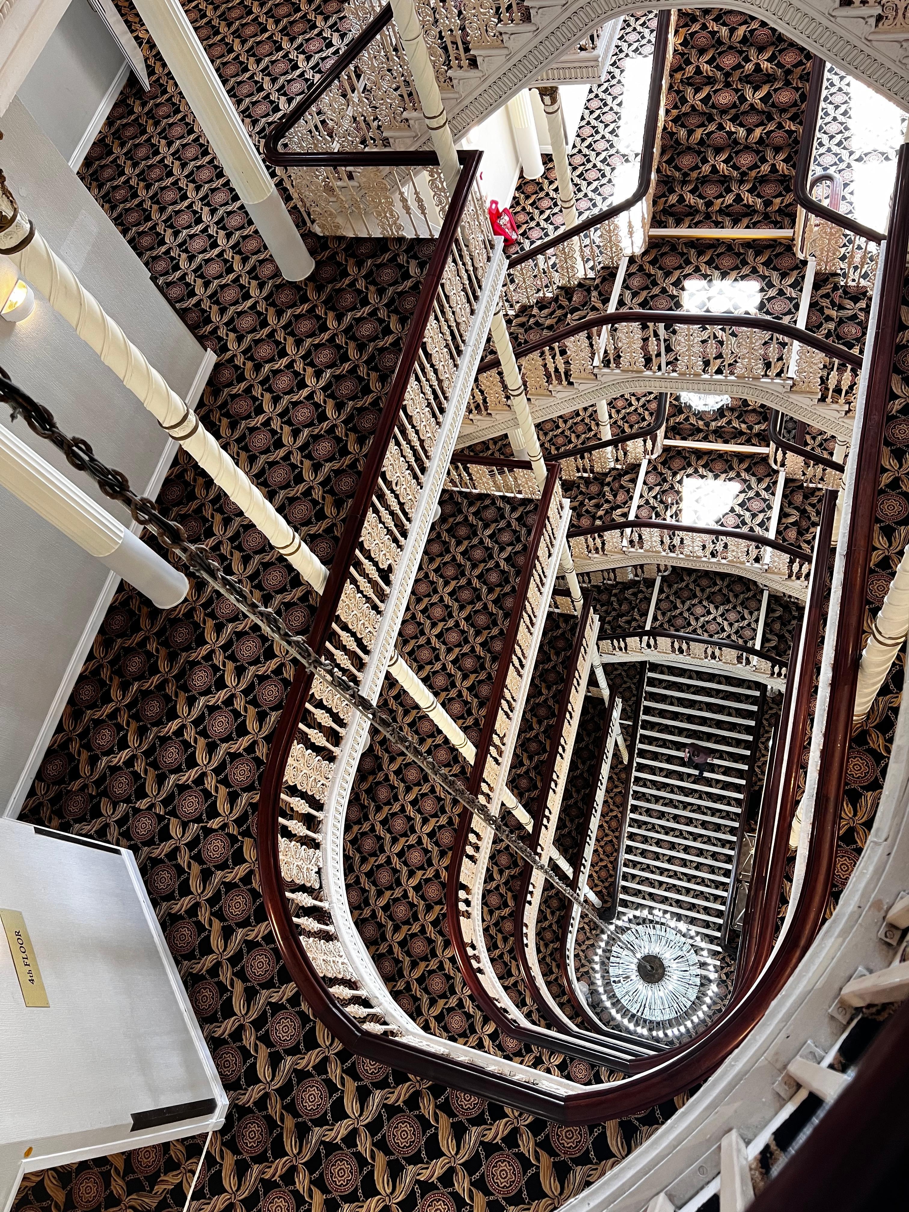View from 5th floor down to the lobby
