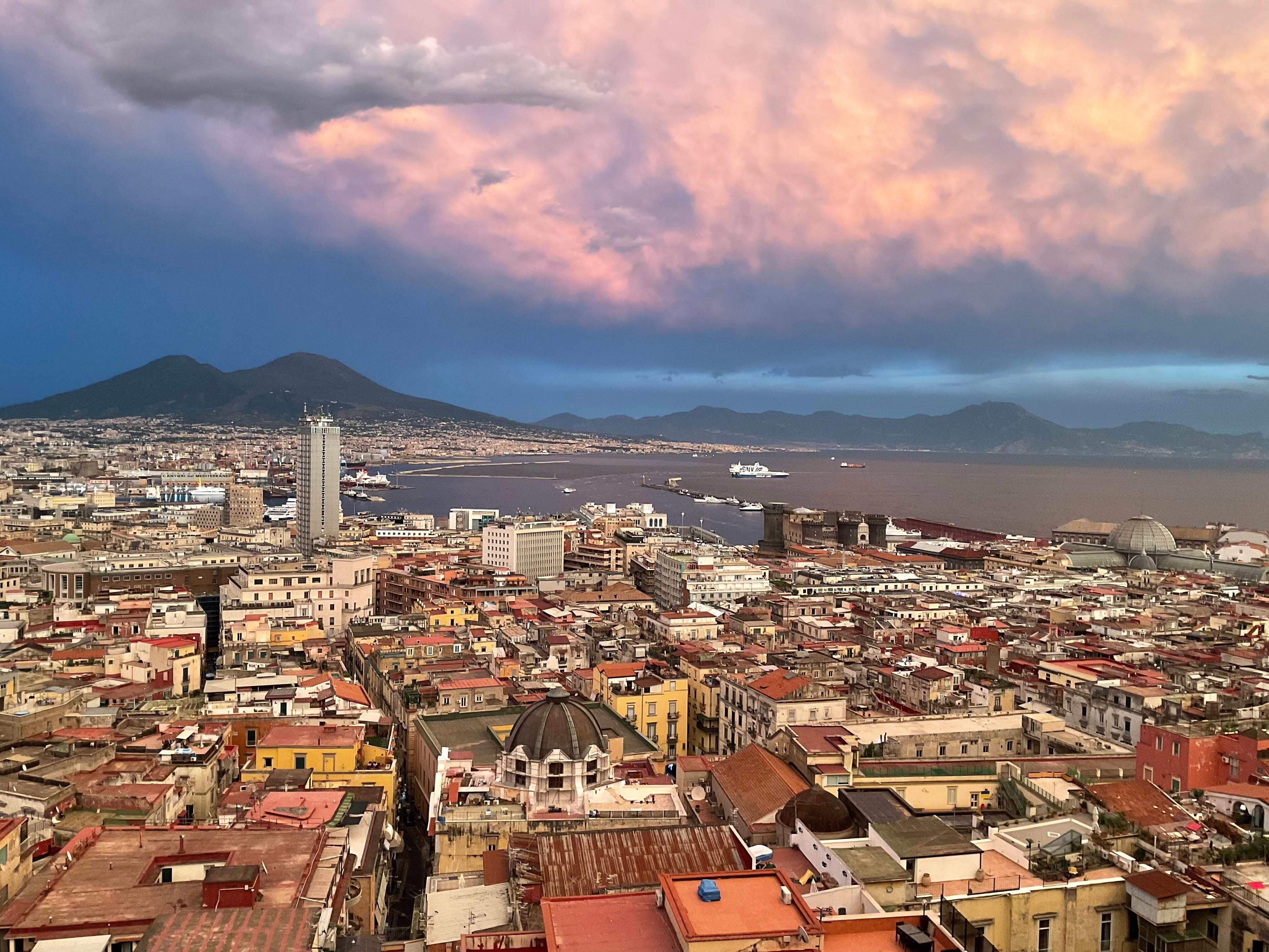 View across the city early evening