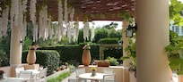 Lovely outdoor breakfast and drinks area