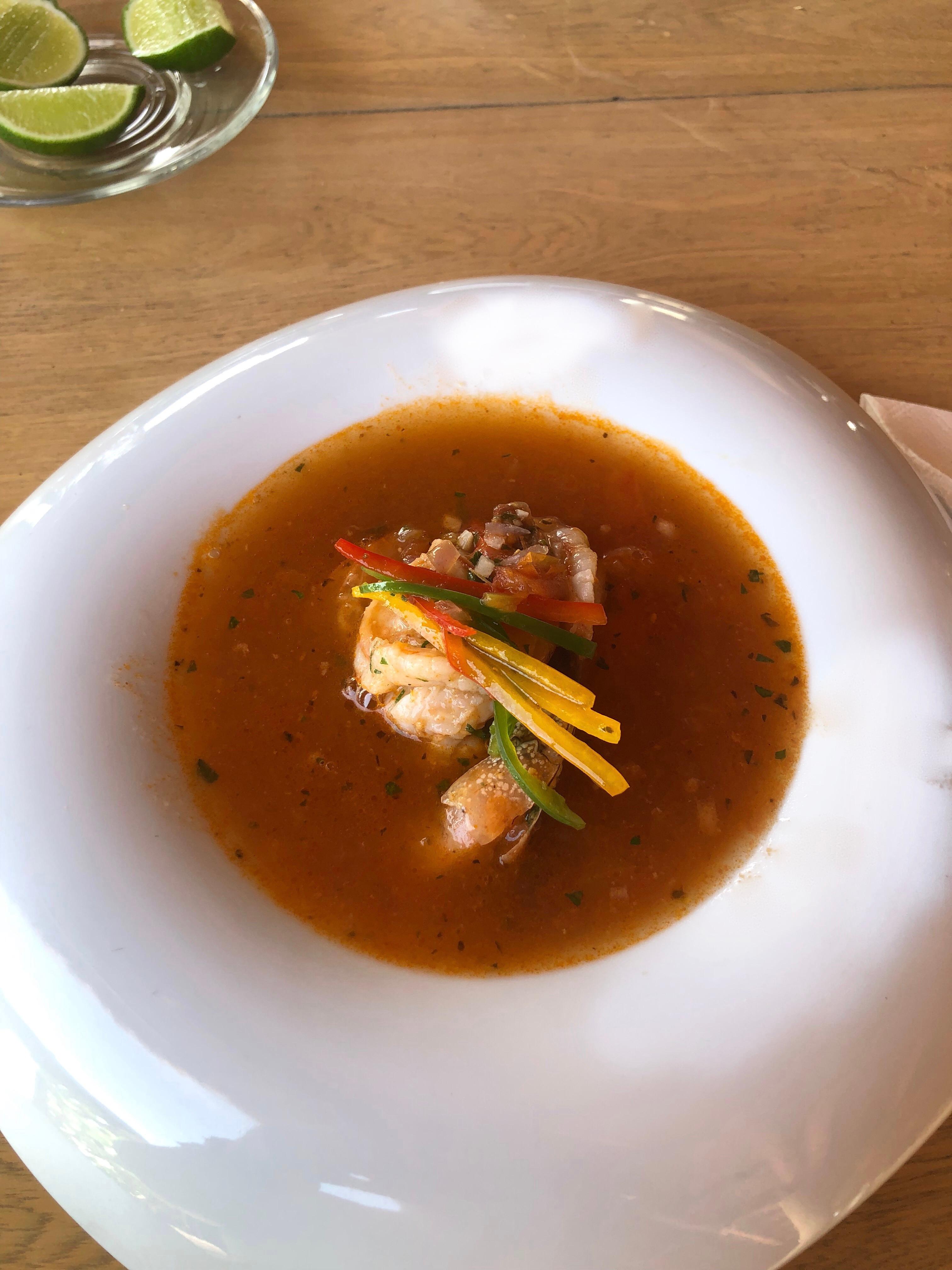 Fischsuppe mit Crevetten