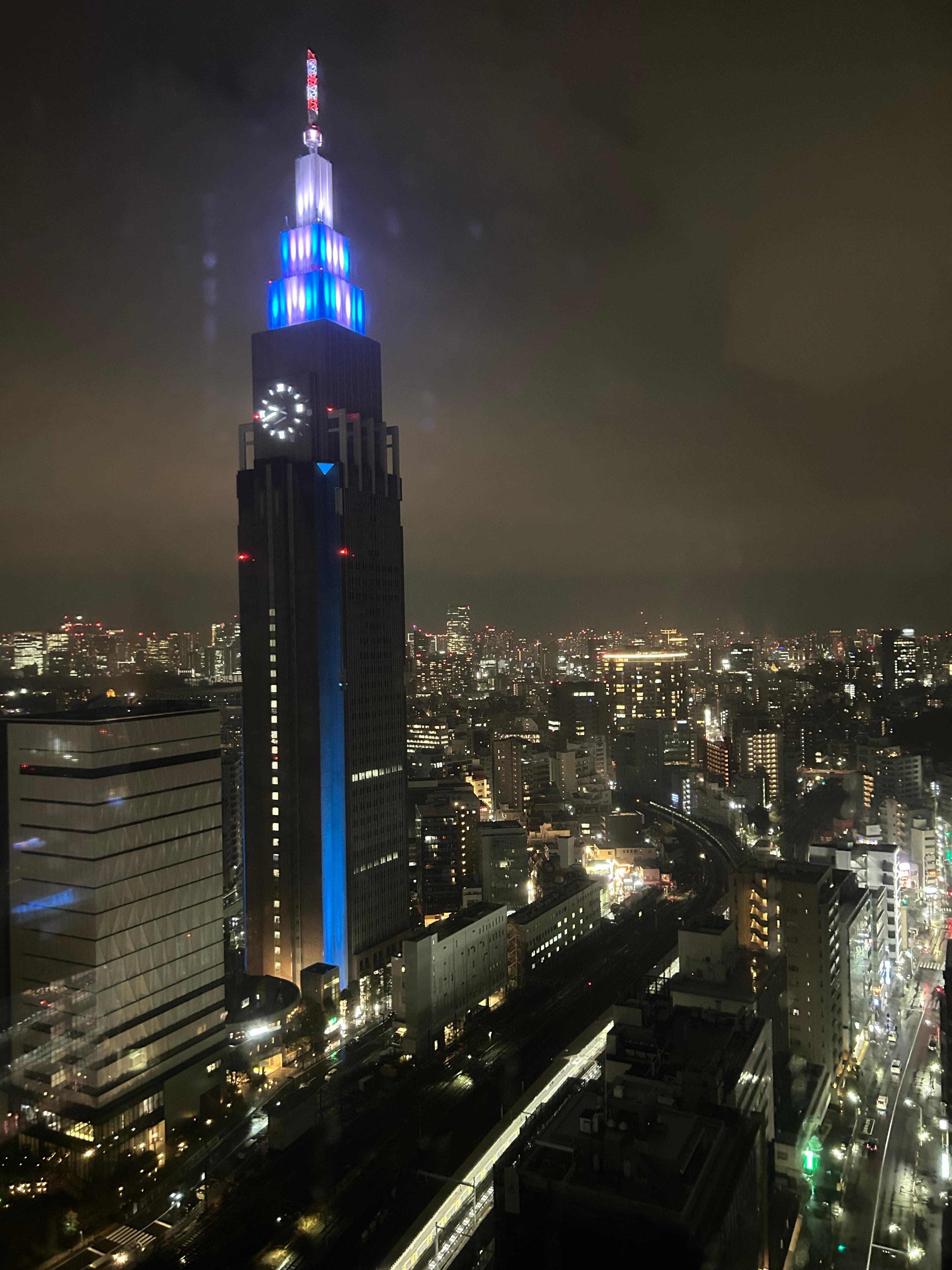 Night view from the corner room on the 23rd Floor