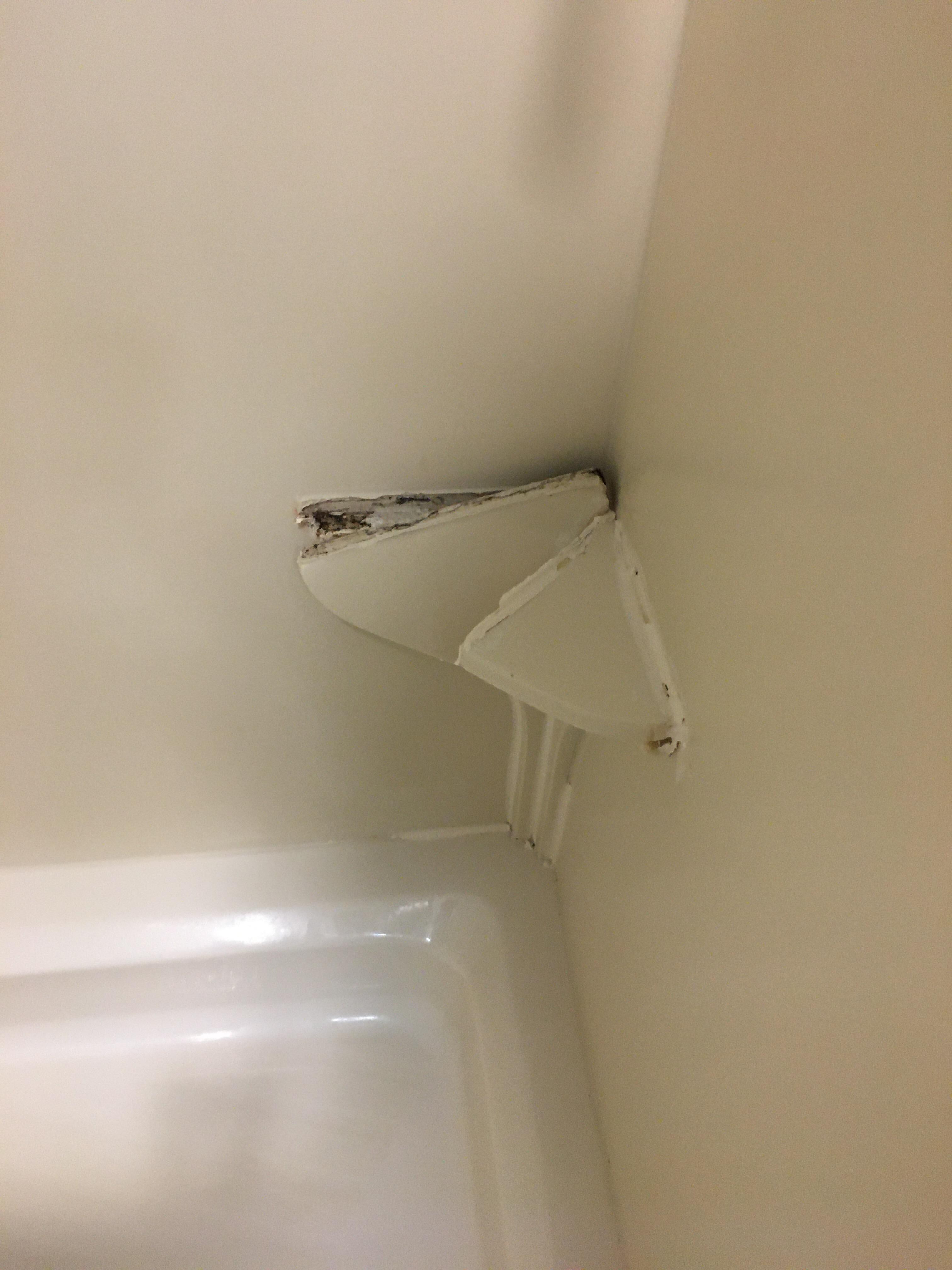 Broken soap shelf