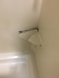Broken soap shelf