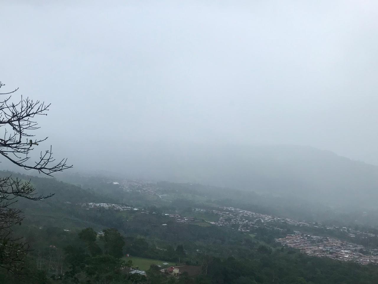 Neblina hacia la montaña 