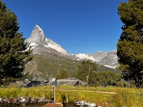 Vue depuis l’entrée de l’hotel