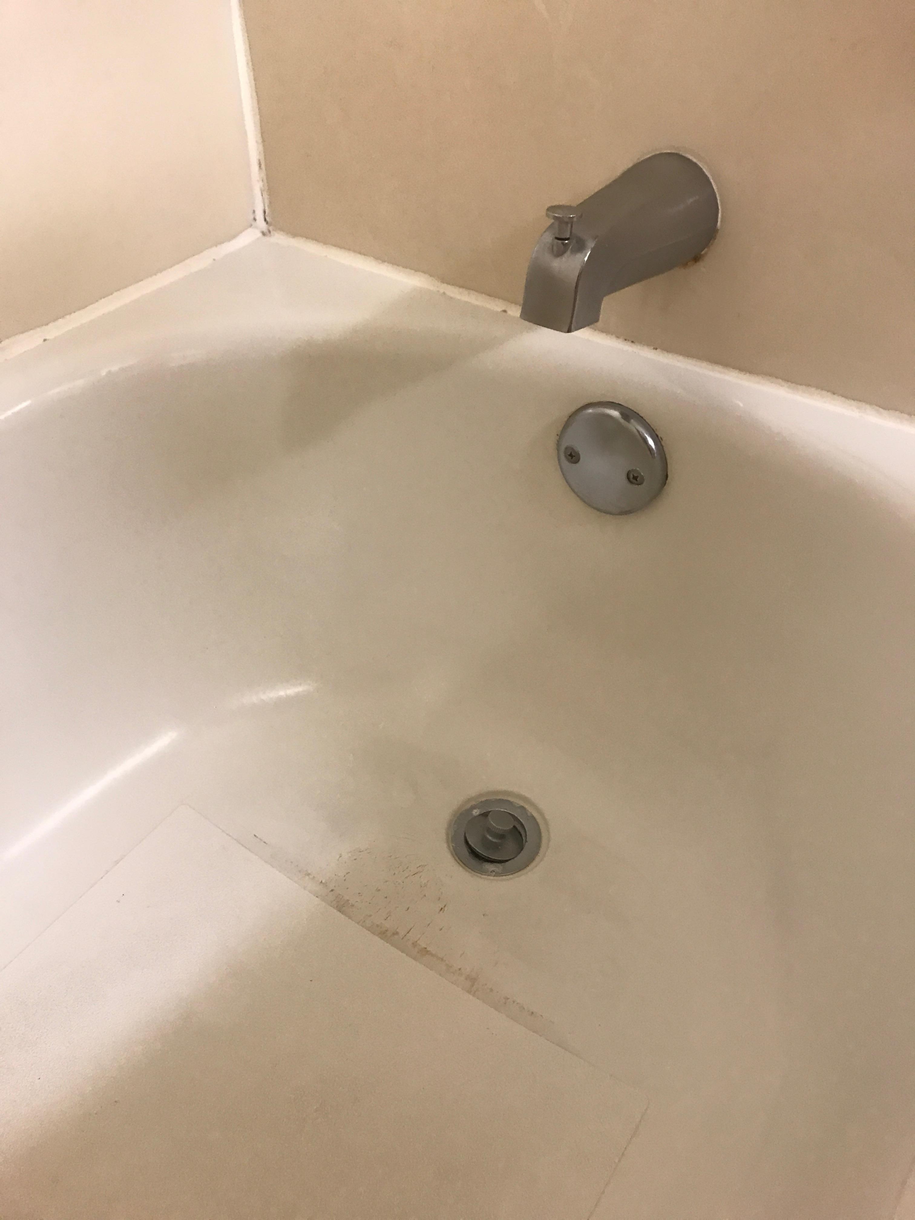 Hair left in tub so gross