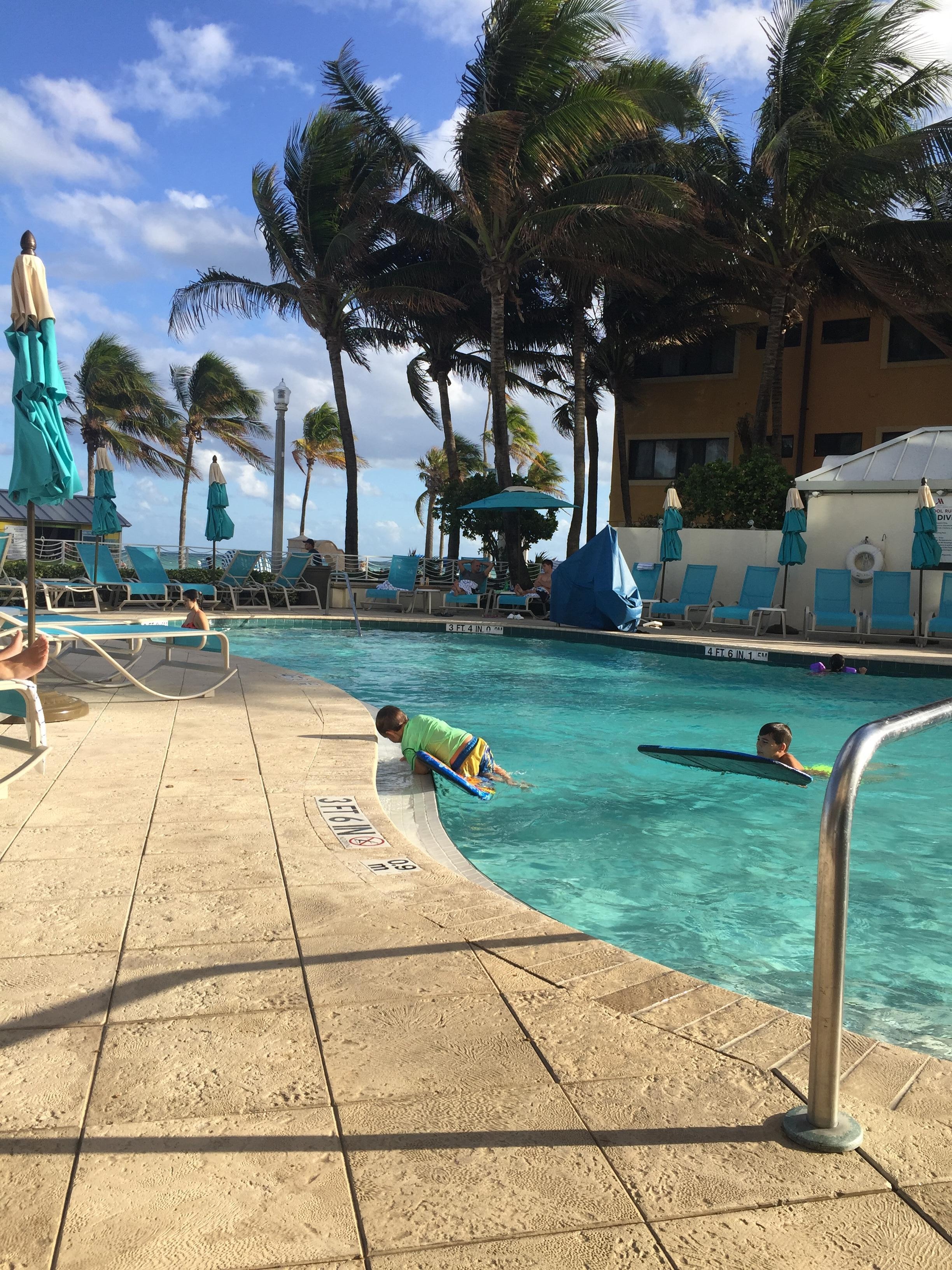 Beachside pool
