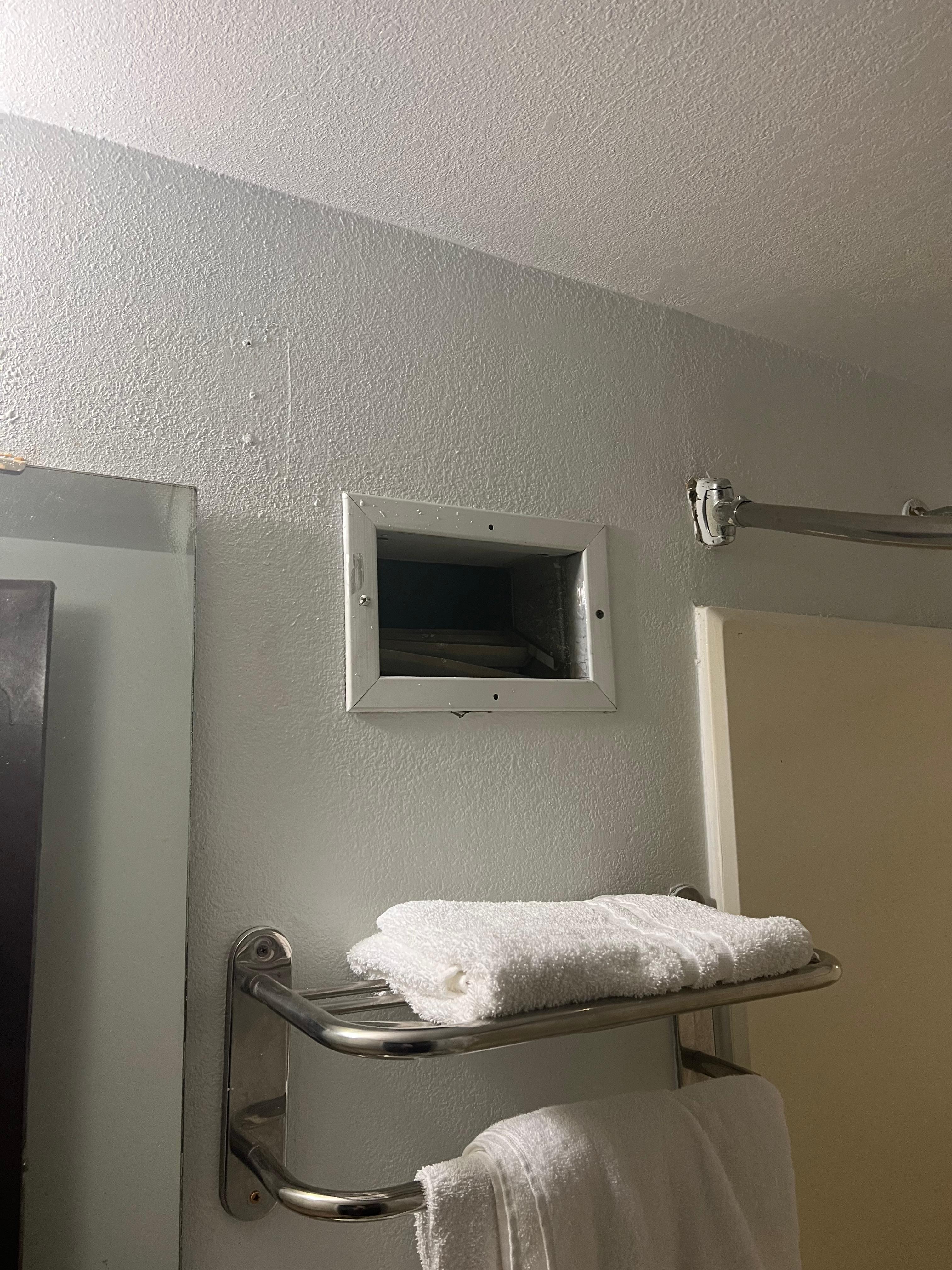 No bathroom vent. 