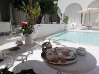We were greeted with Moroccan tea during registration