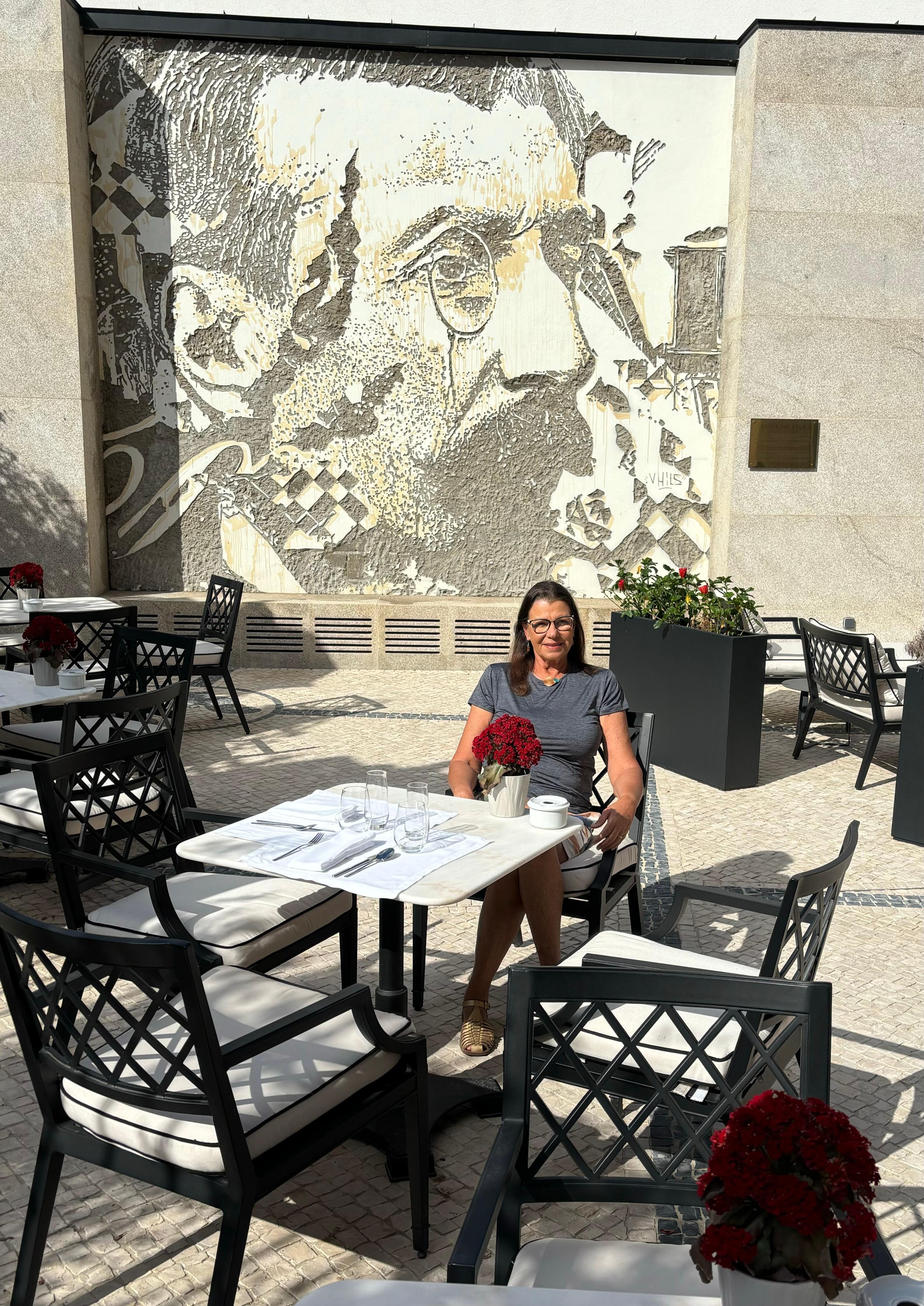 Painel na piscina