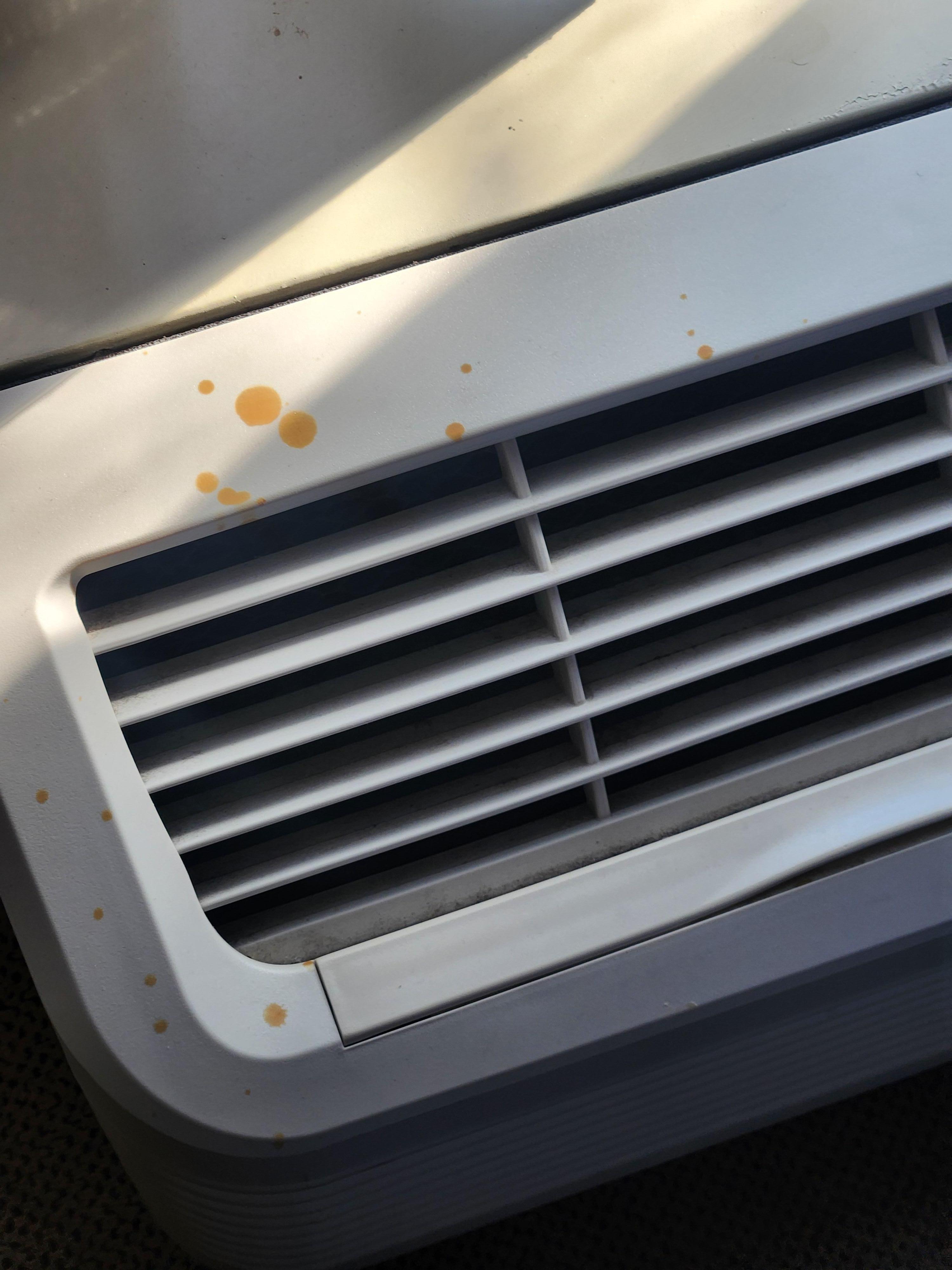 Stains on the air conditioner