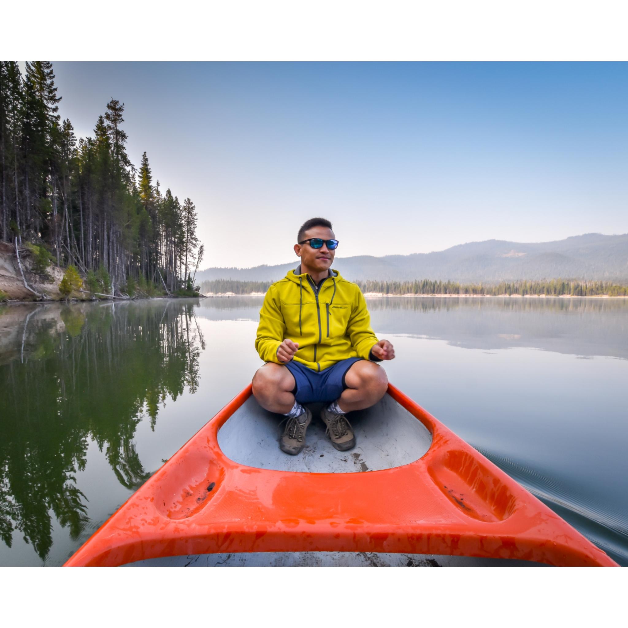 we had fun on the canoe