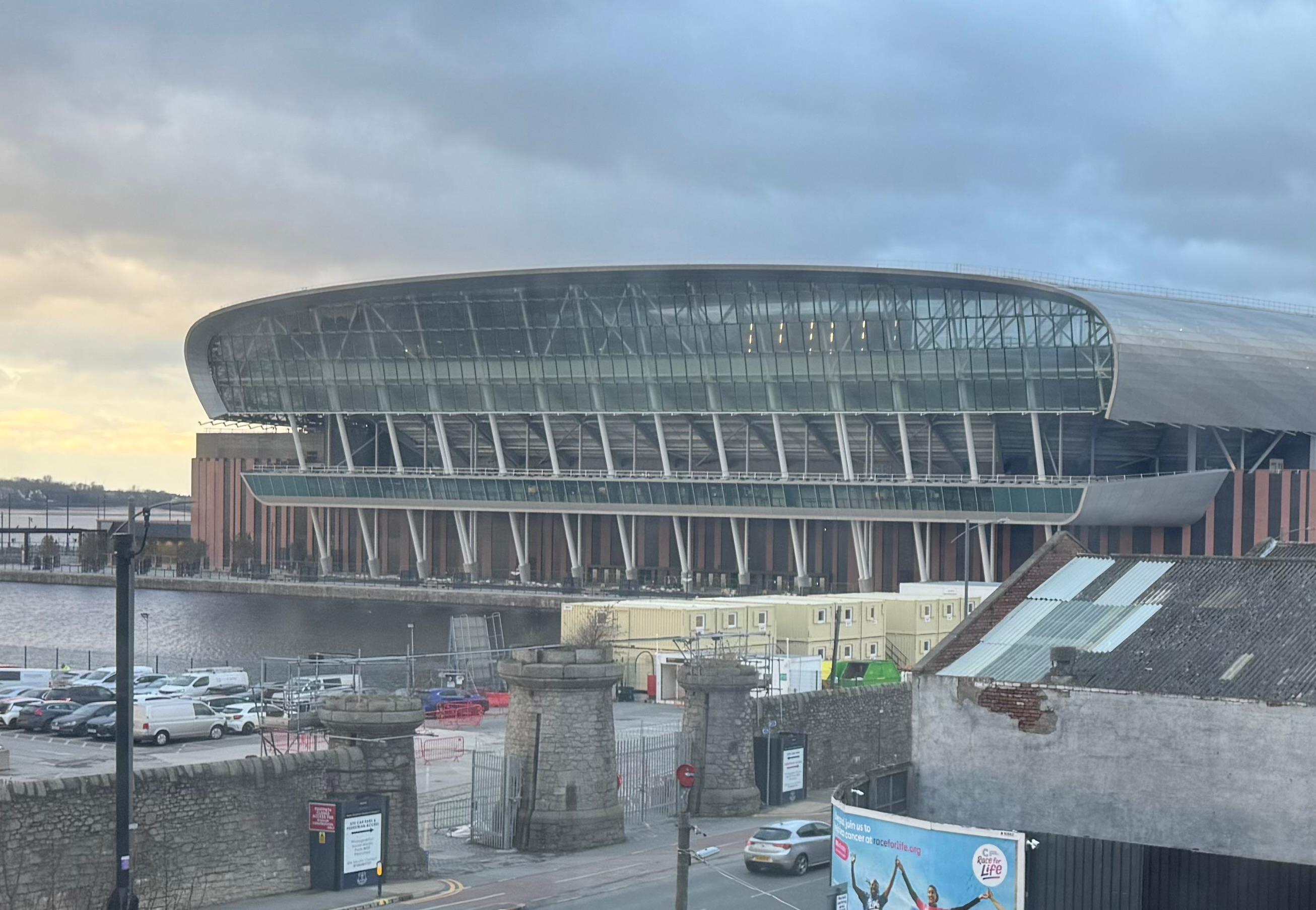 Day view from room of Everton Stadium 