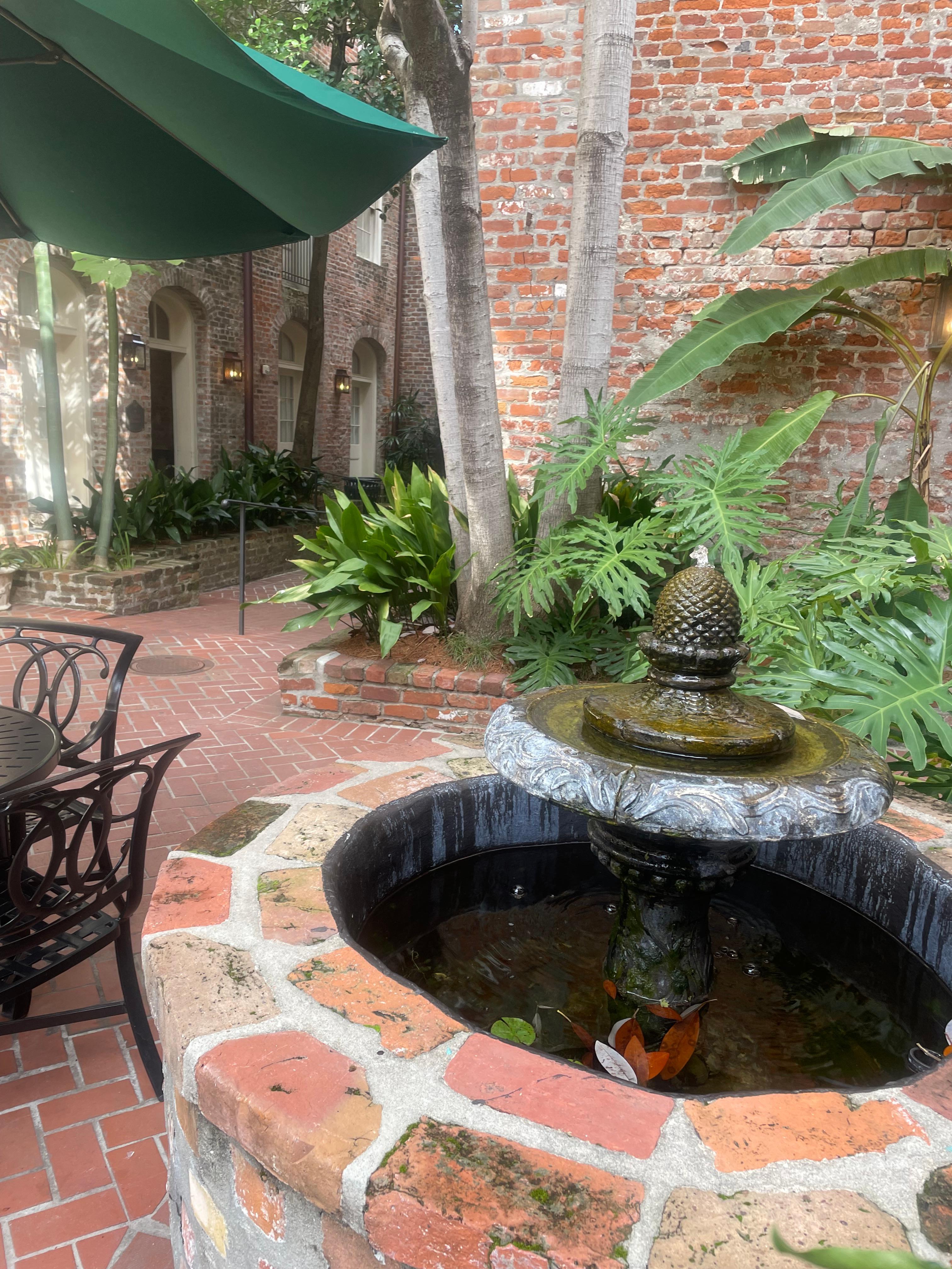 French Market Inn courtyard