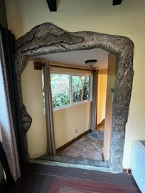 Hallway to the bathroom also with peaceful views