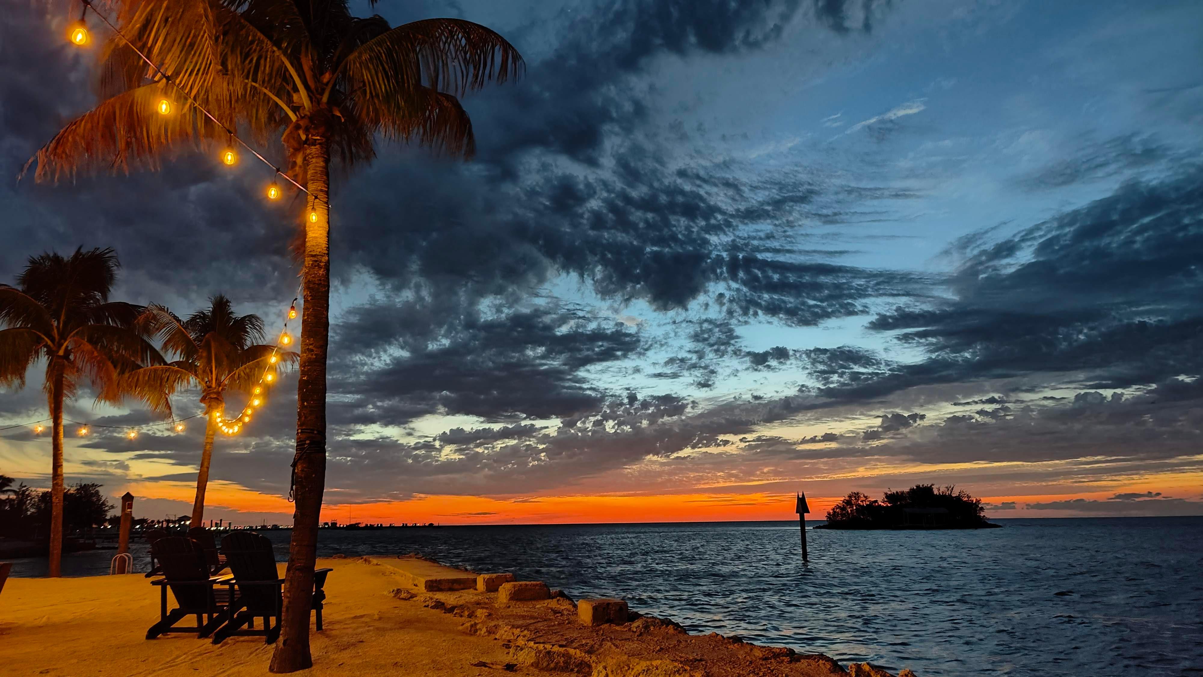Beautiful sunset bar
