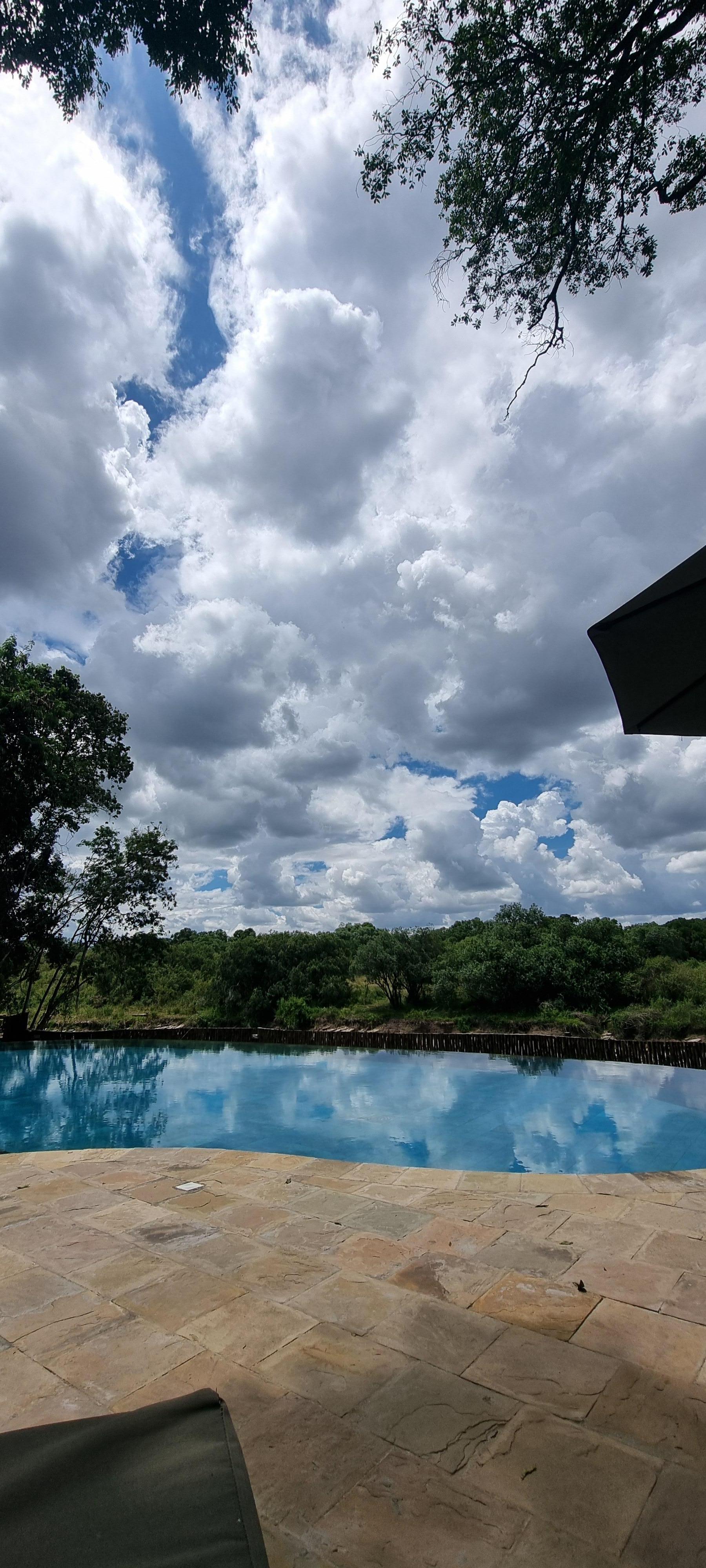 Stunning infinity pool overlooking River with view of hippos and crocs. Add a cocktail for ultimate relaxation in between safari drives.