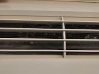 AC vents blowing junk all over the bed