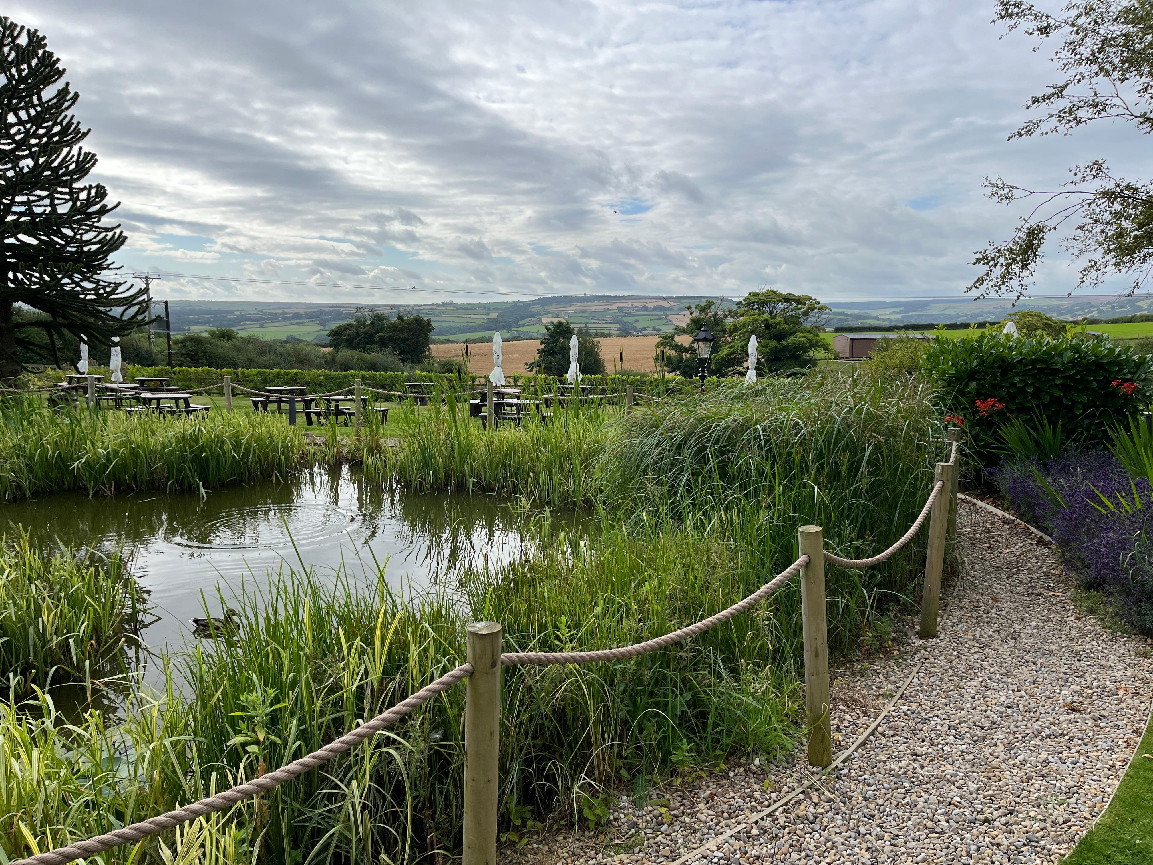 The rear garden,well laid out and far reaching views