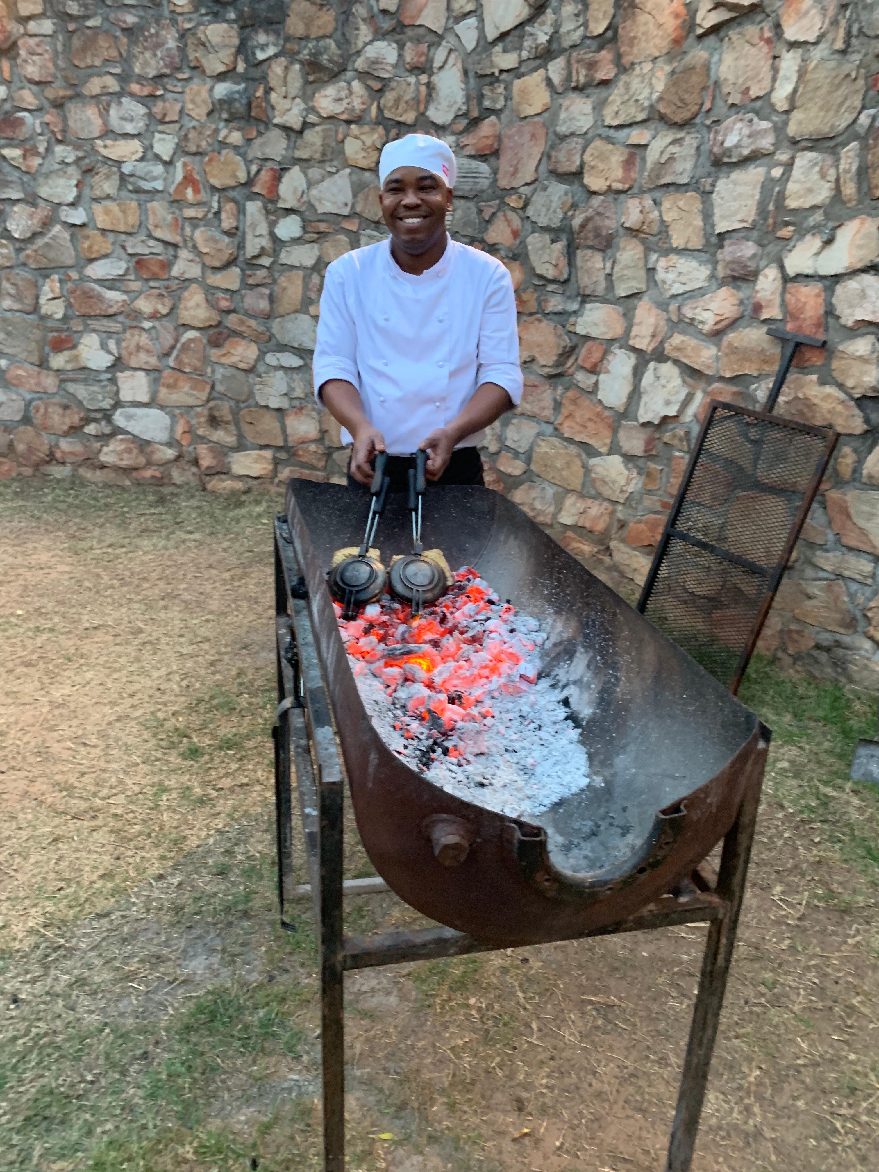 Early morning breakfast before the safari drive.