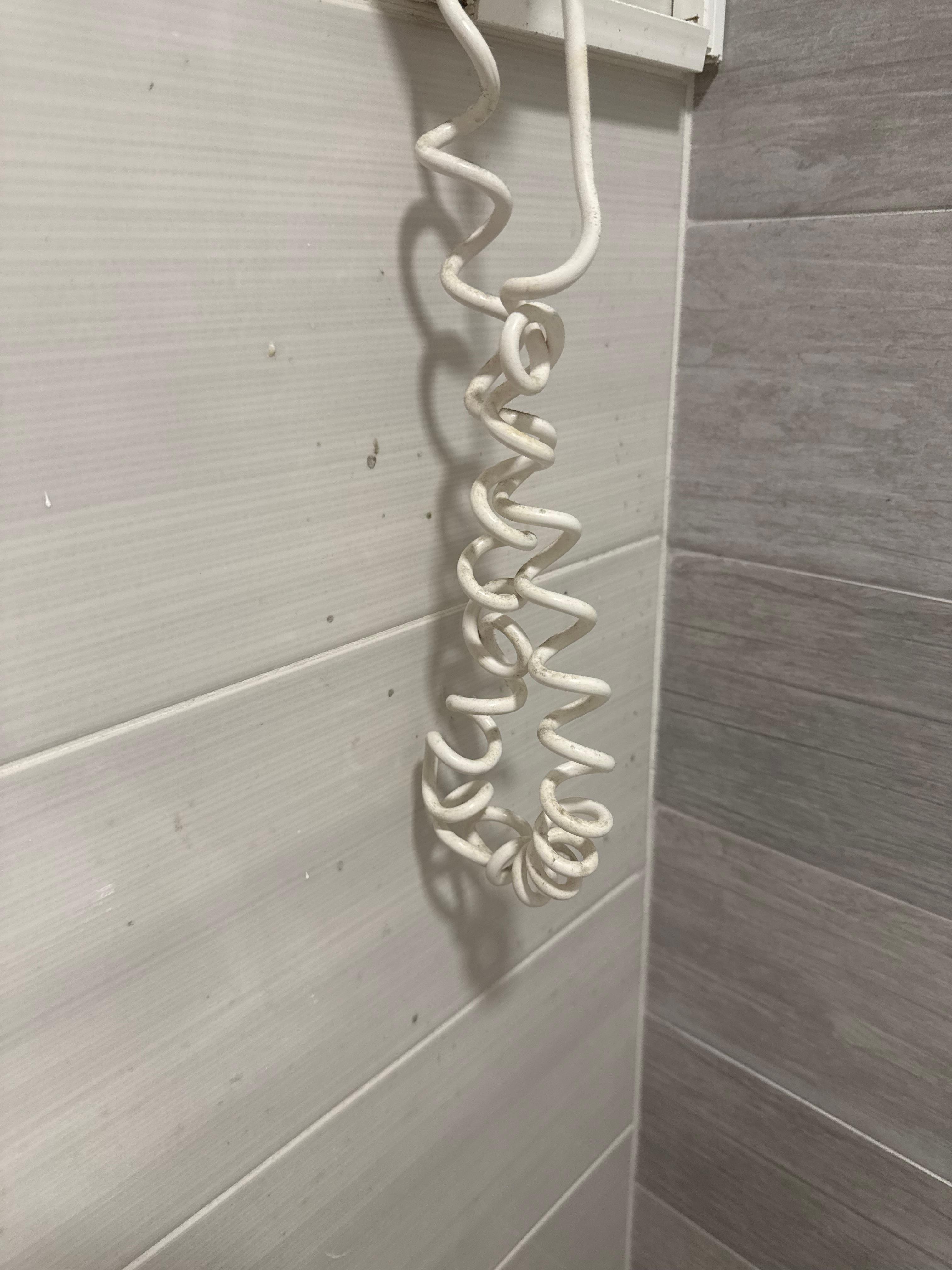 The mold that was on a cord in the bathroom 