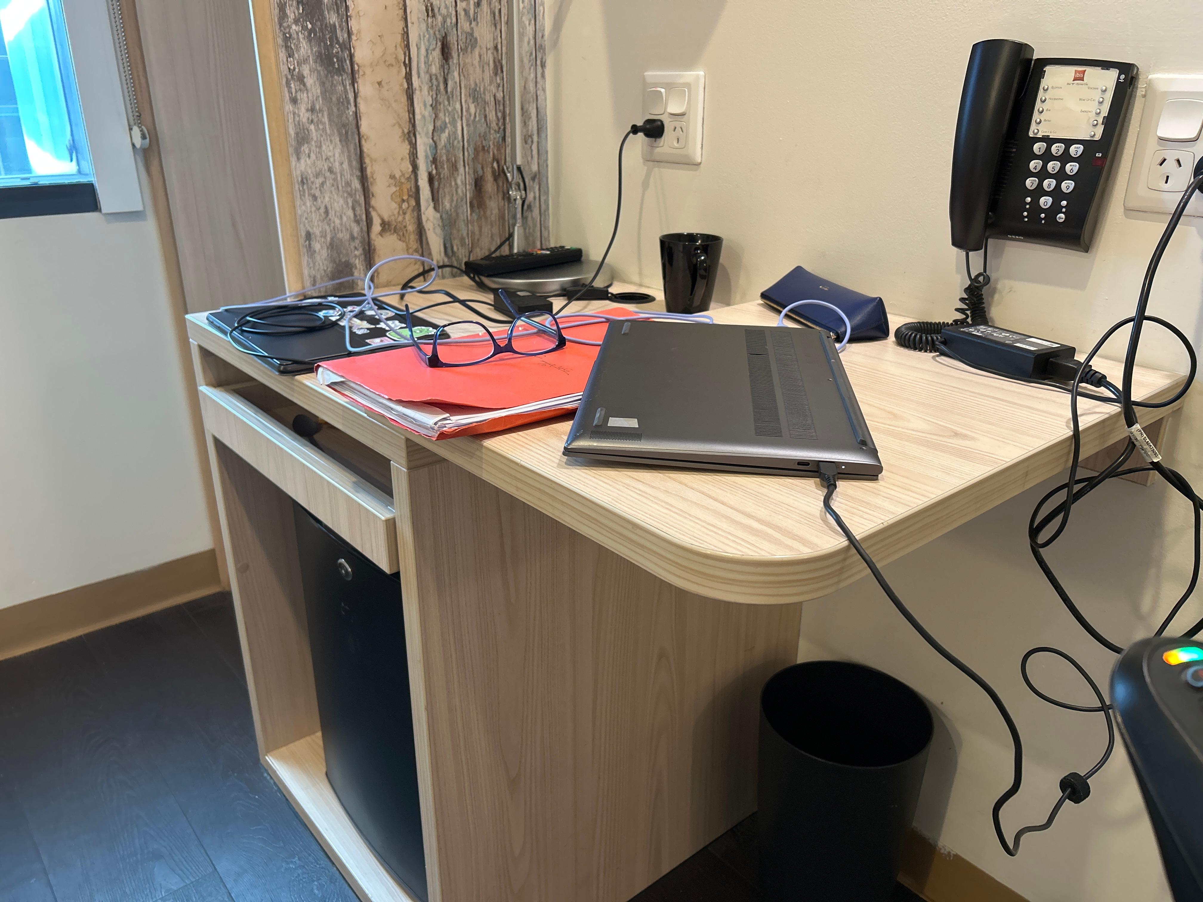 Wheel under desk/bench