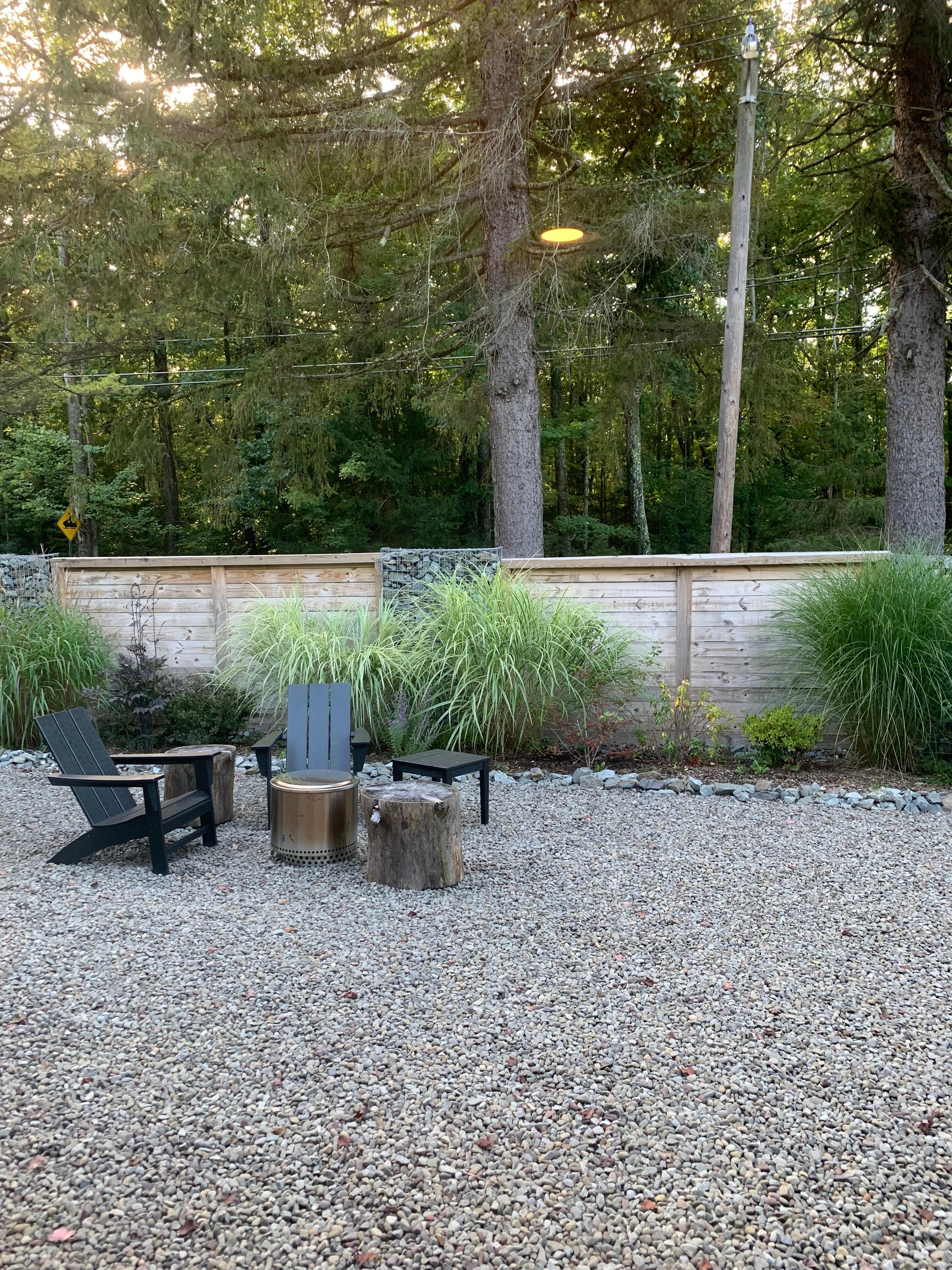 “Backyard” firepit area.