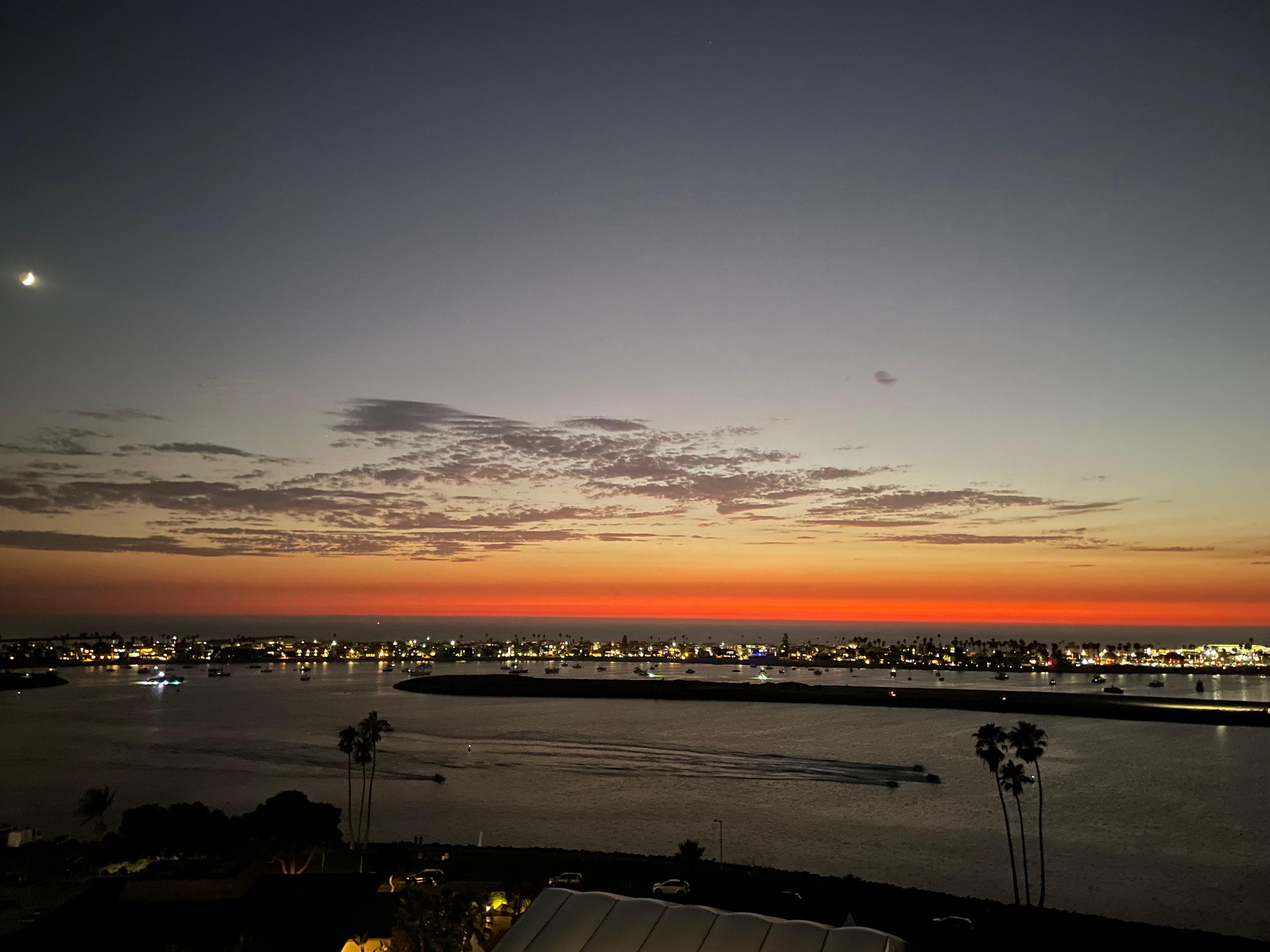 Sunset off balcony 