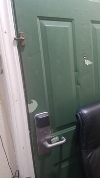 door was bad shape