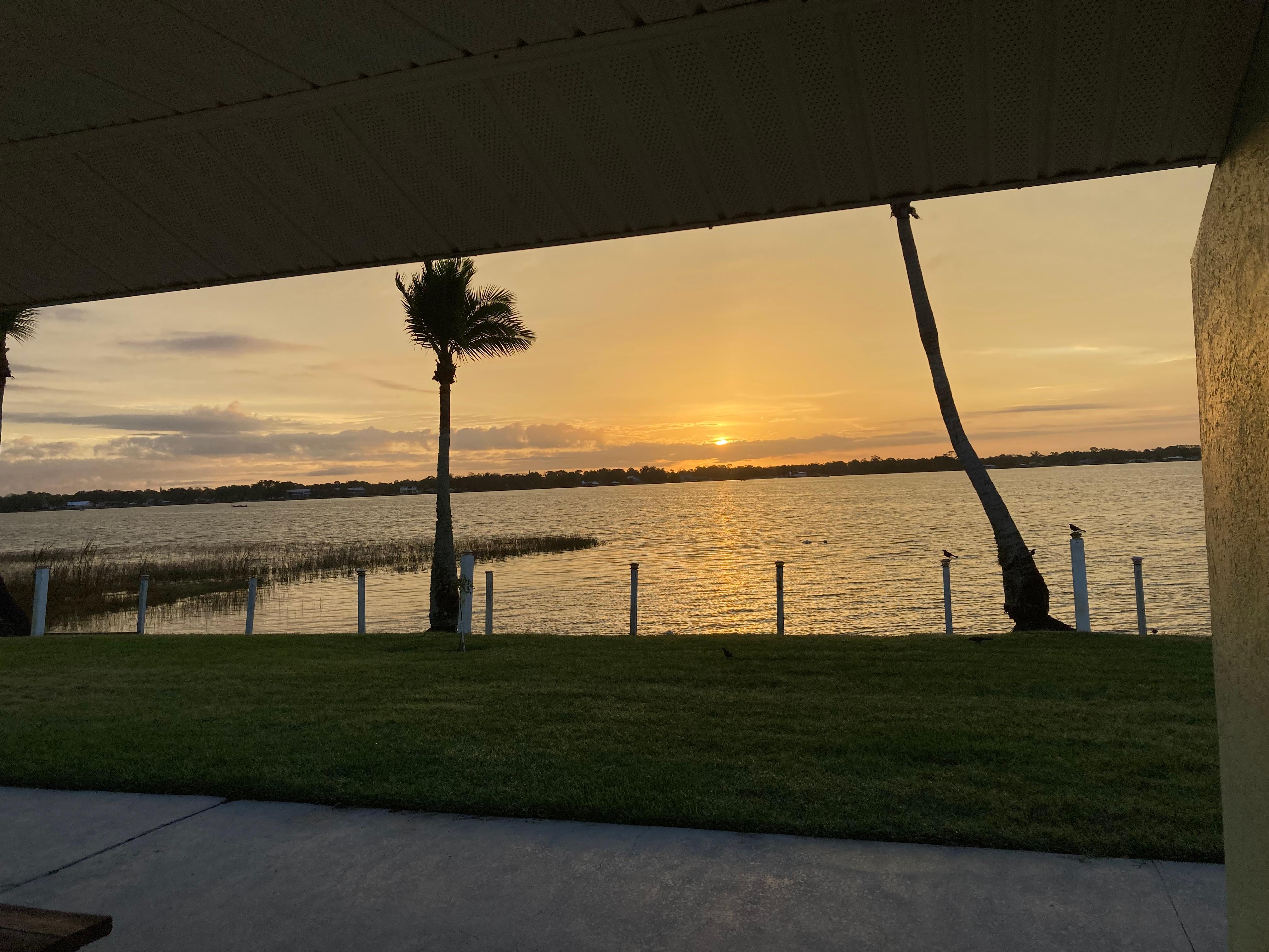 Sunrise from our private porch.