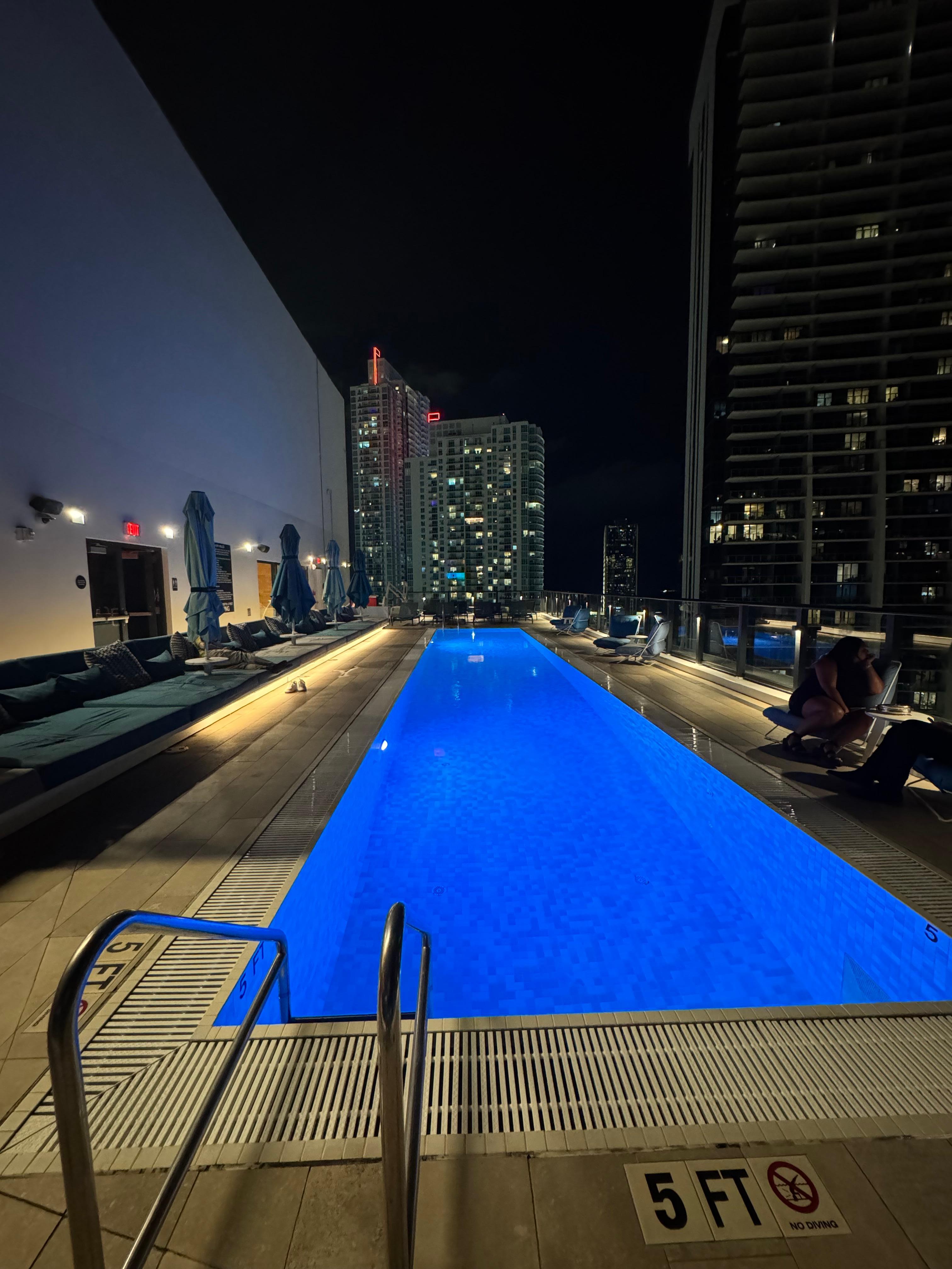 Rooftop pool. 