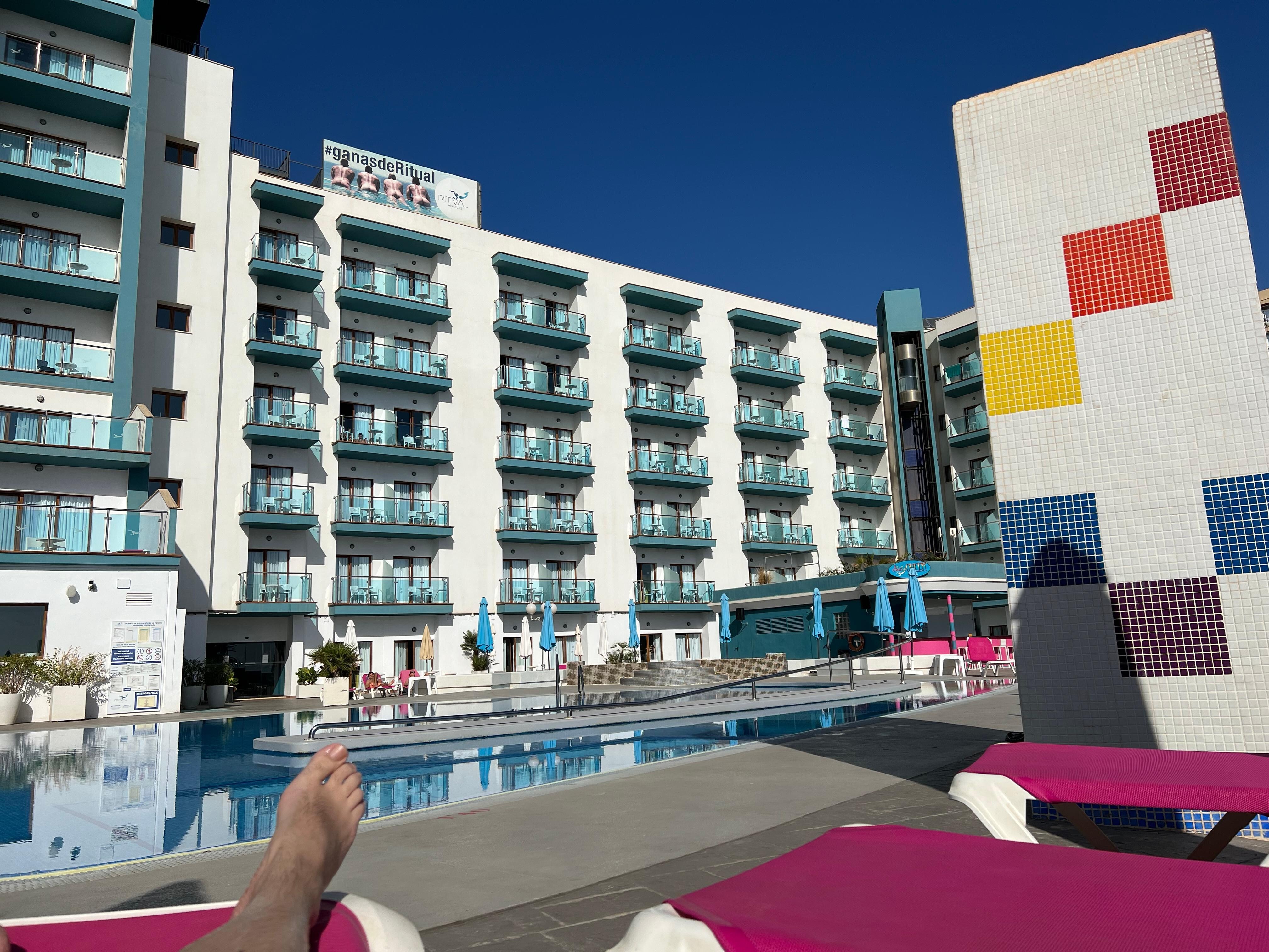 Sunning by the pool 