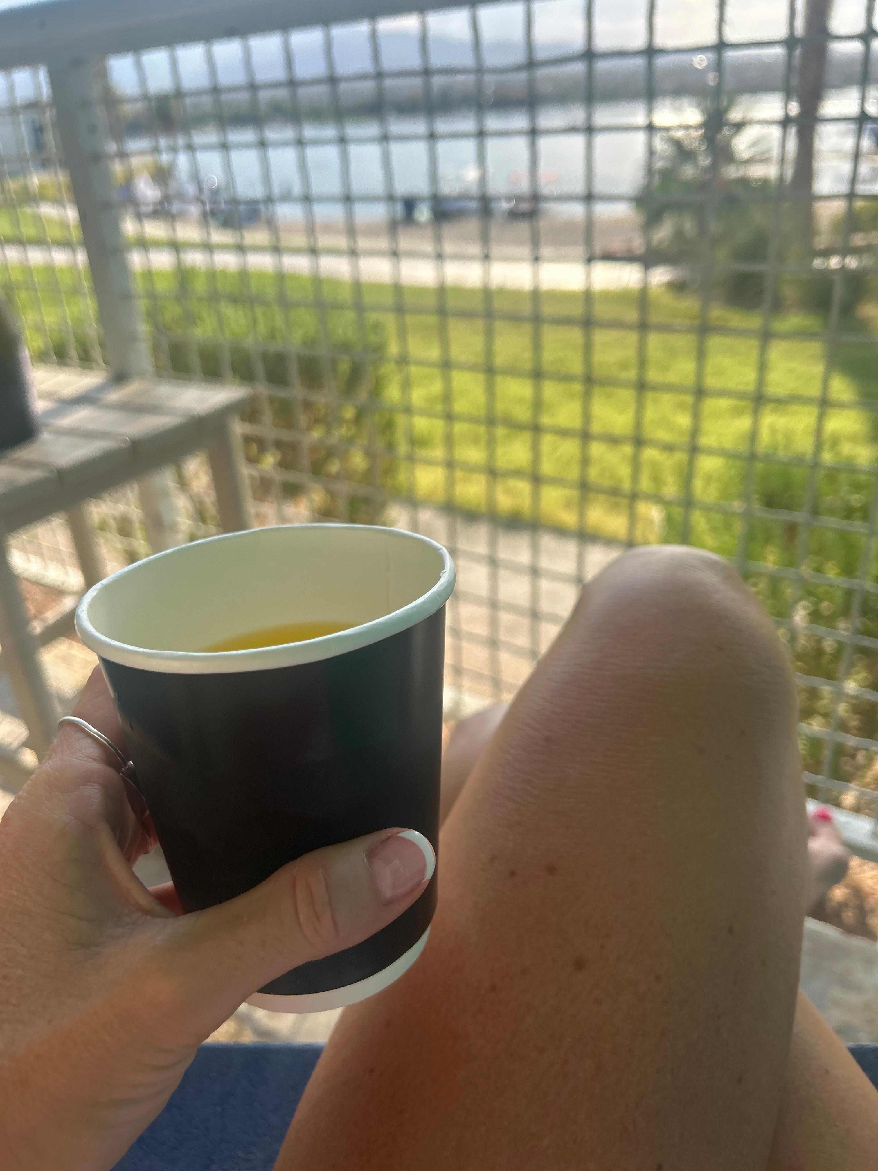 coffee with birds and a view 