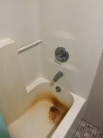 Leak in stained tub