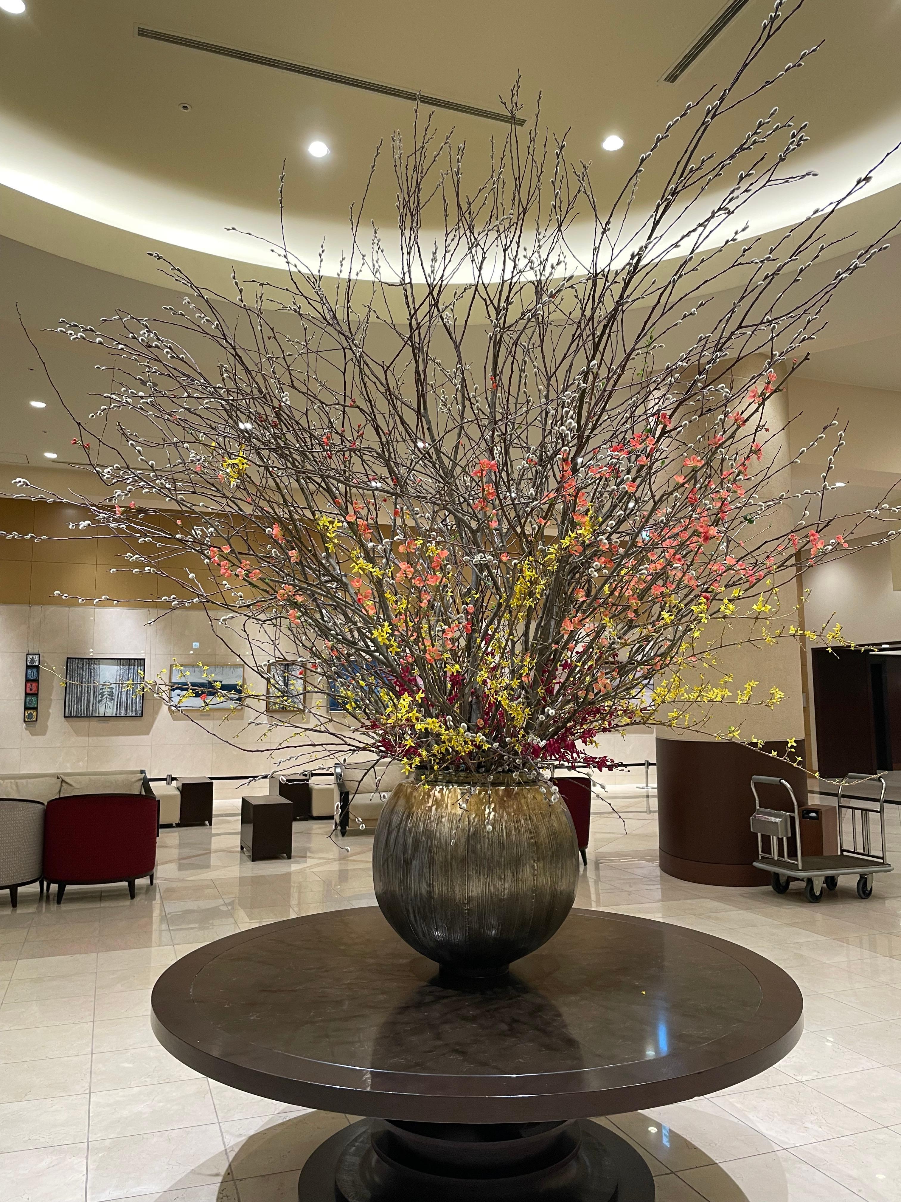 Flowers in the lobby