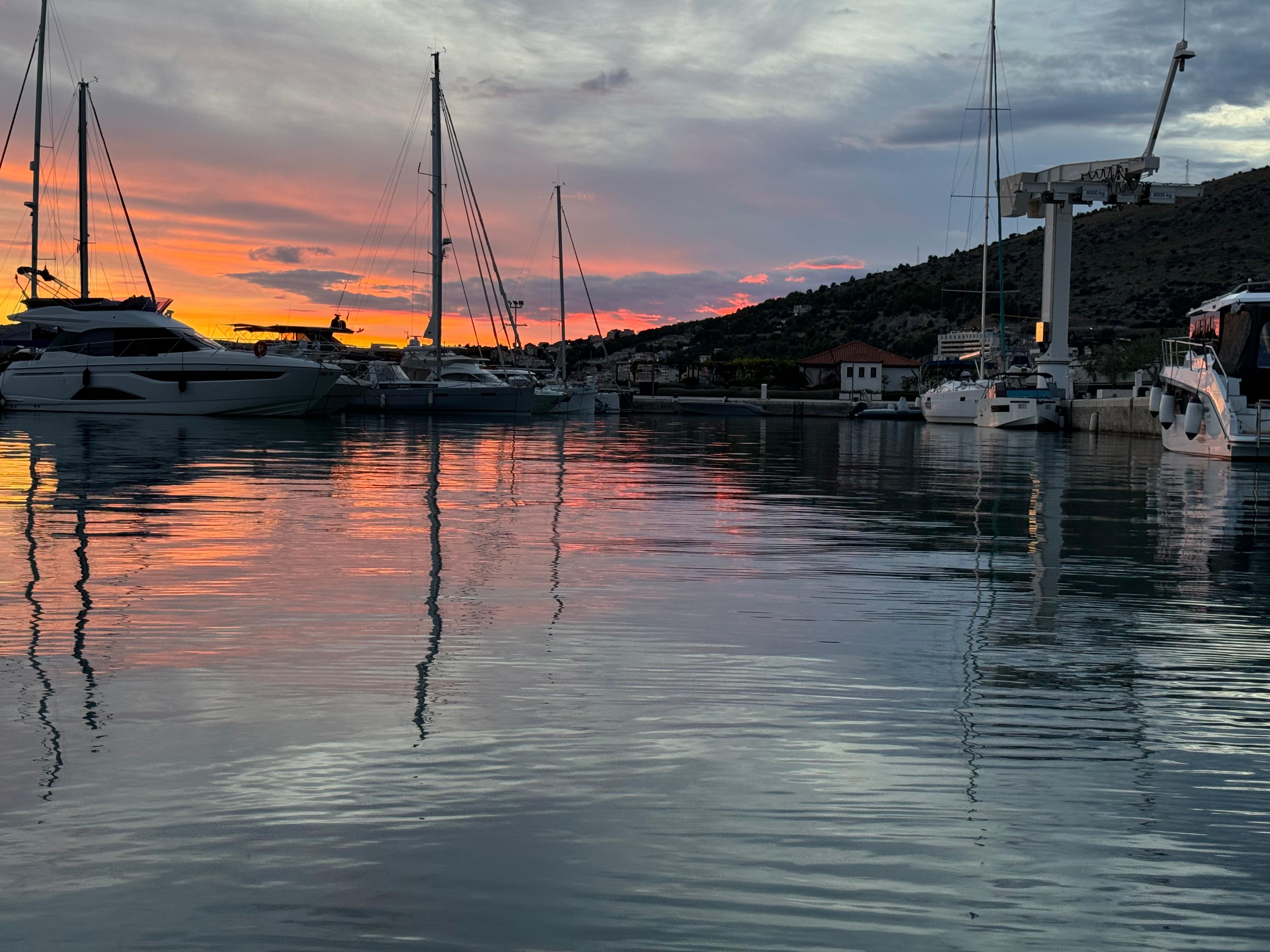 The harbour at dusk