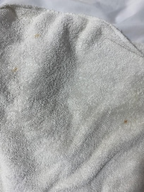 Dirty bath towel