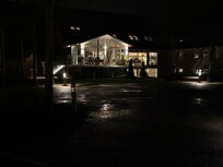 Bei Nacht von der Seite wo mein Zimmer war