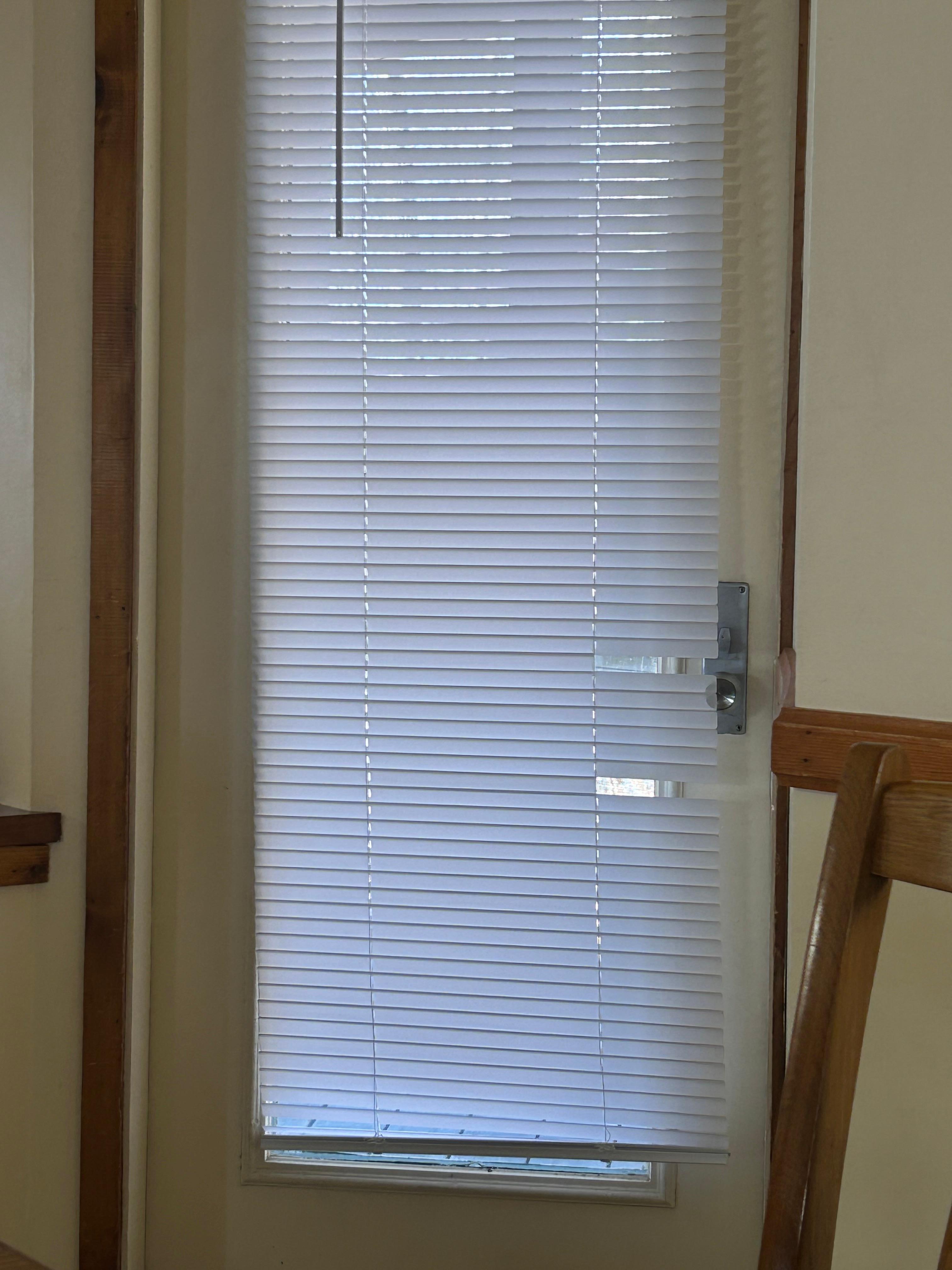 Blinds that were damaged