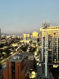 Vista da sala ao amanhecer