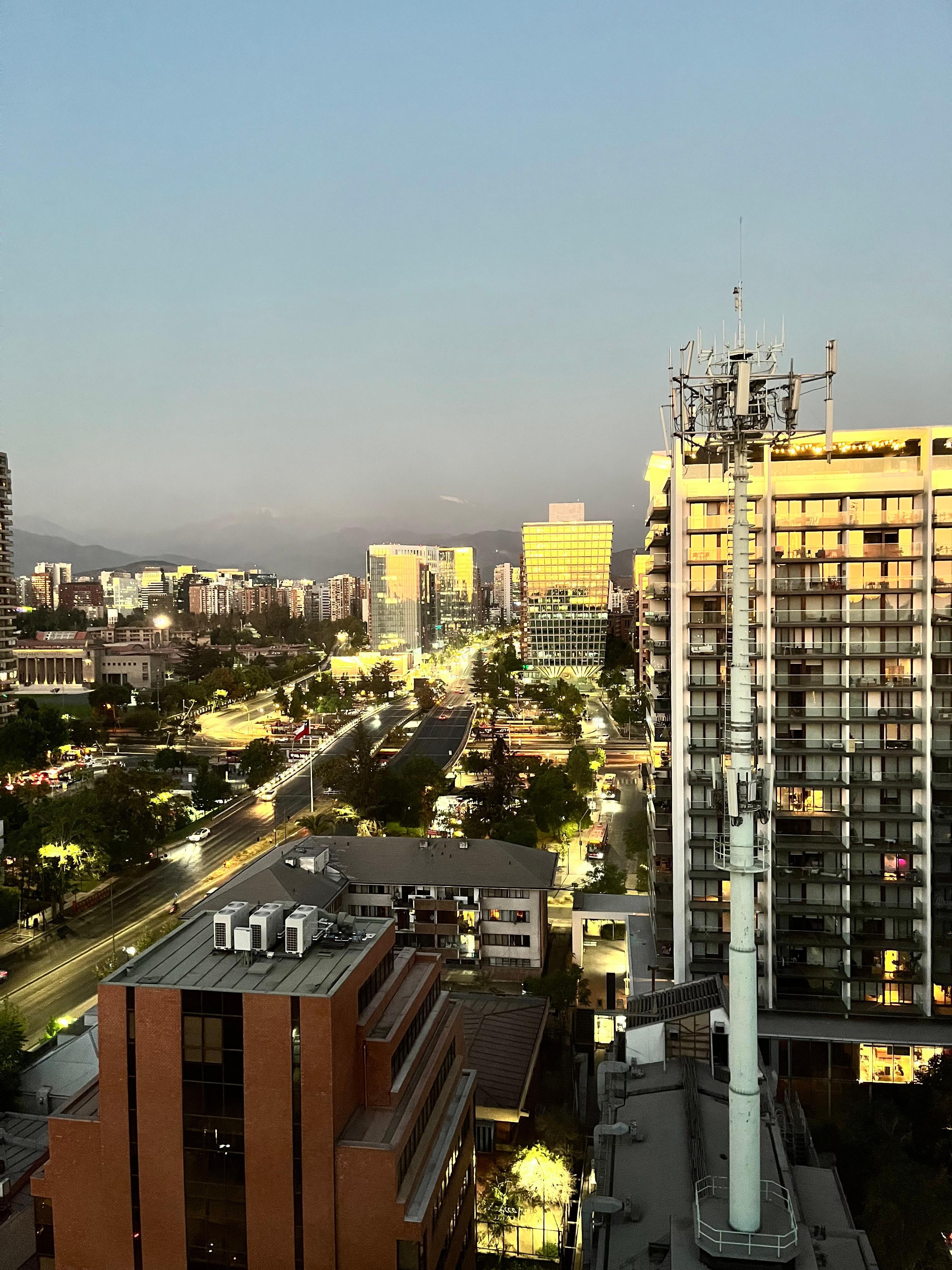 Vista da sala ao amanhecer