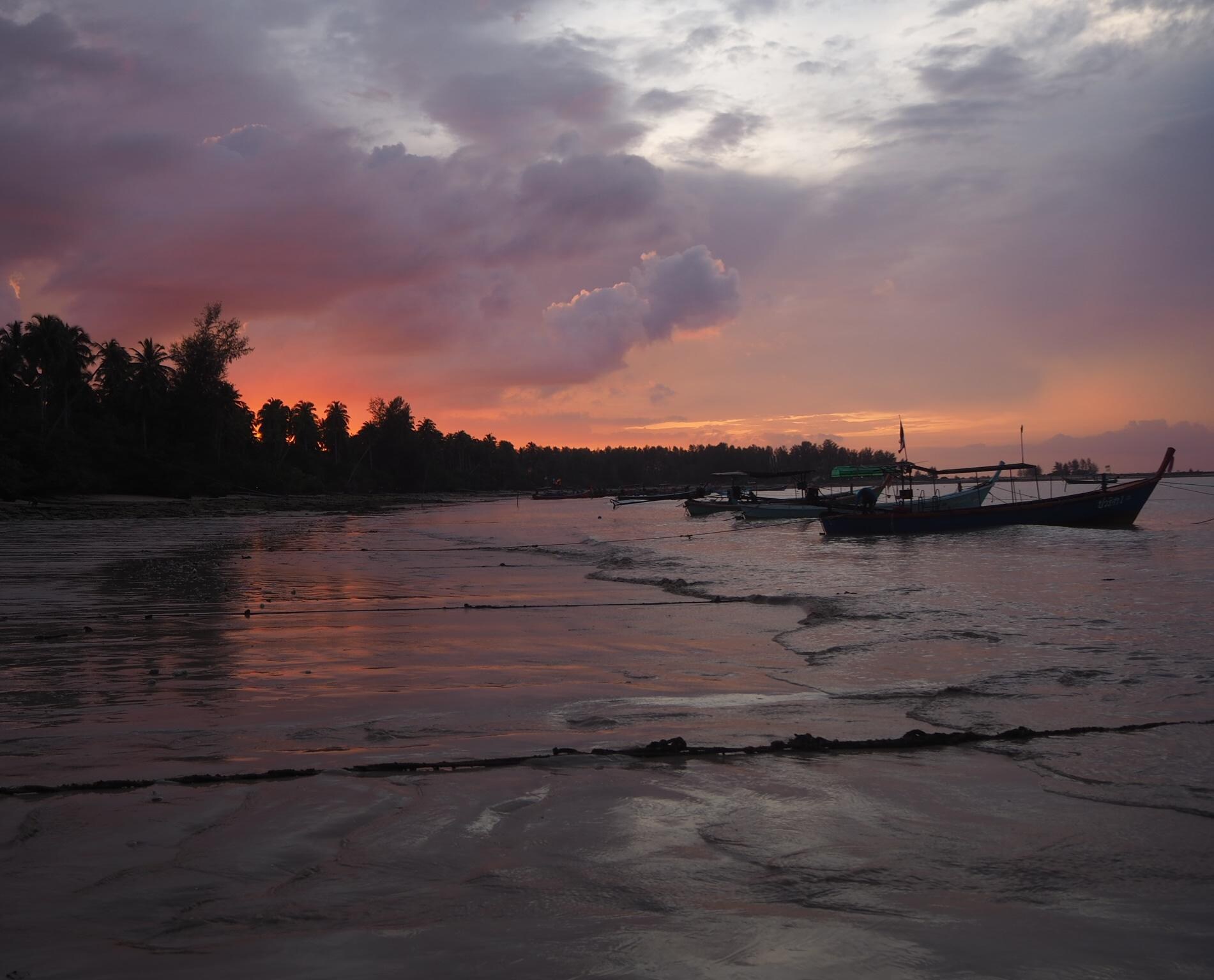 Sunset at White sands beach