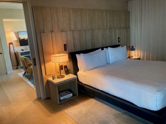 Corner suite bedroom