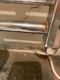 Window sill in bathroom