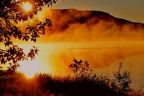 Sunrise over the lake