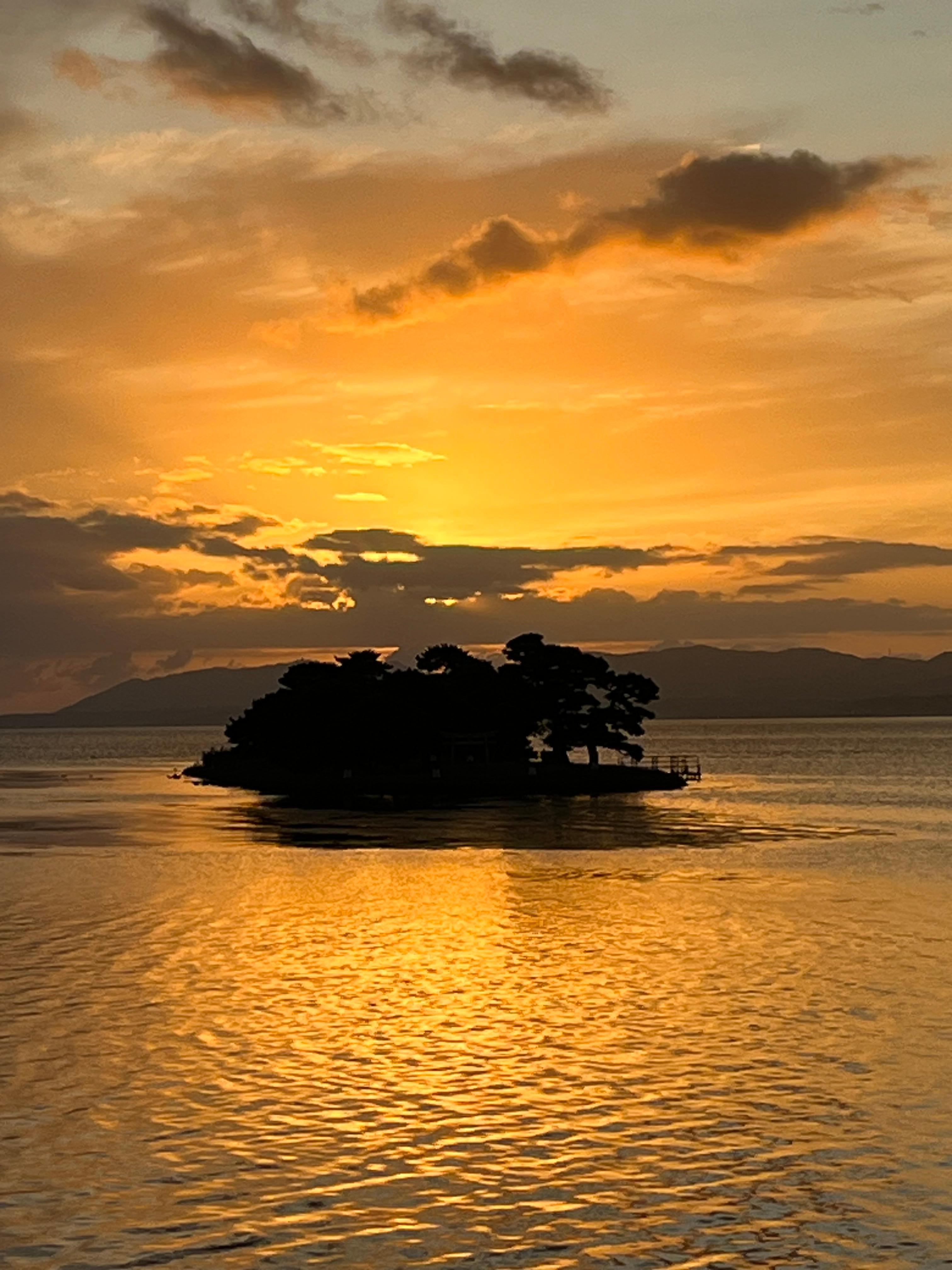 嫁ヶ島の夕陽