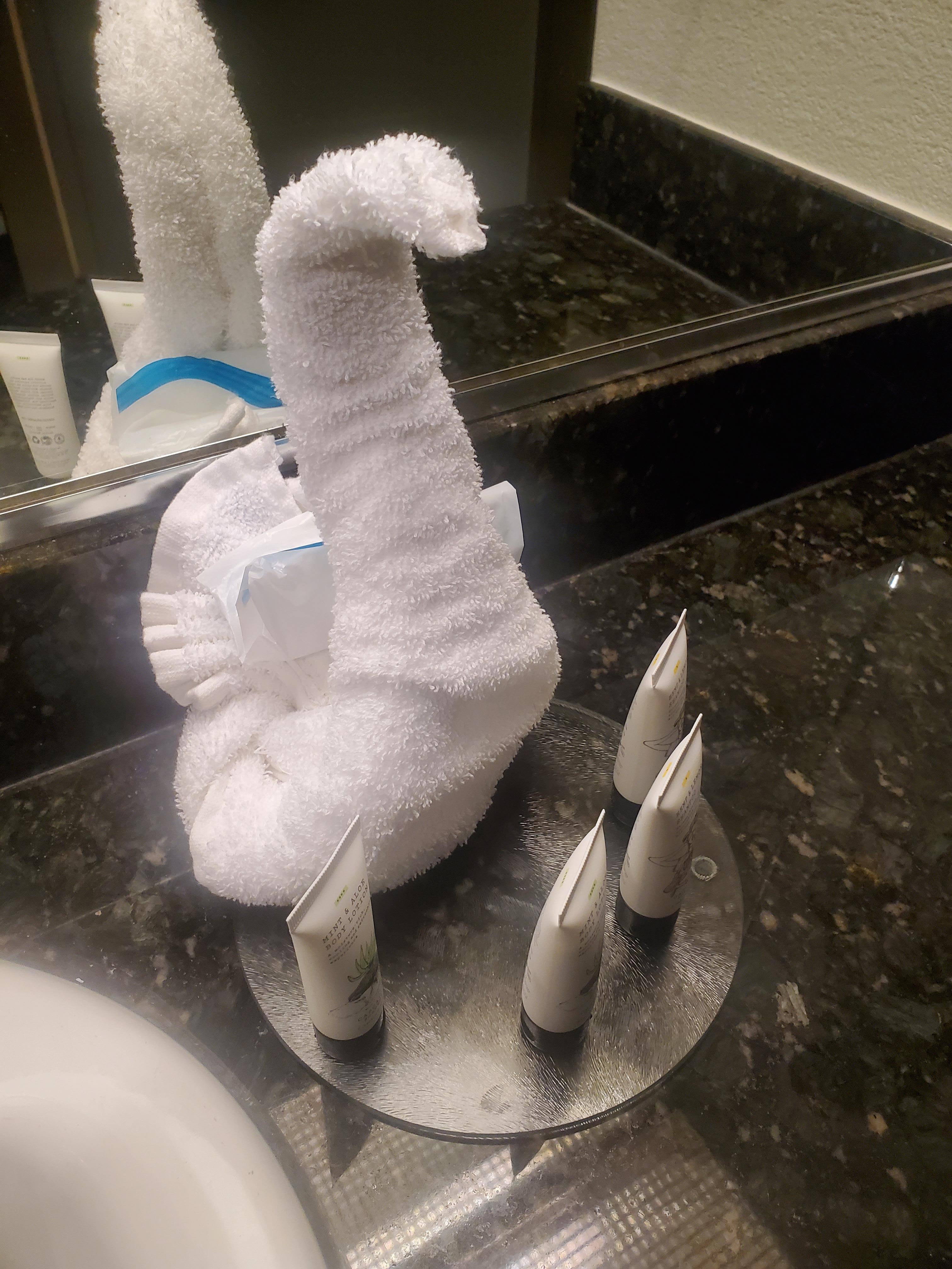 Beautiful towel decoration 