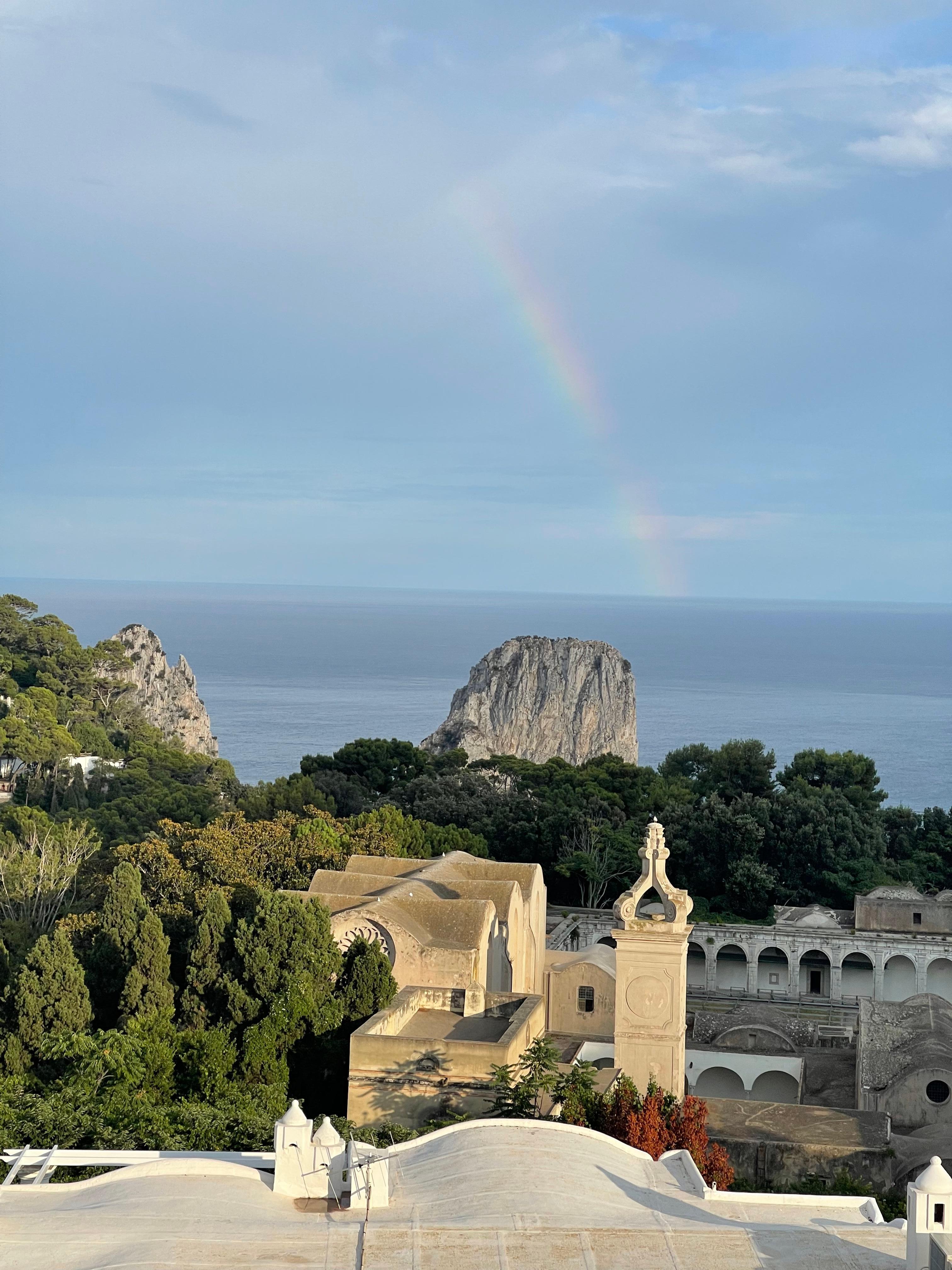 View with rainbow