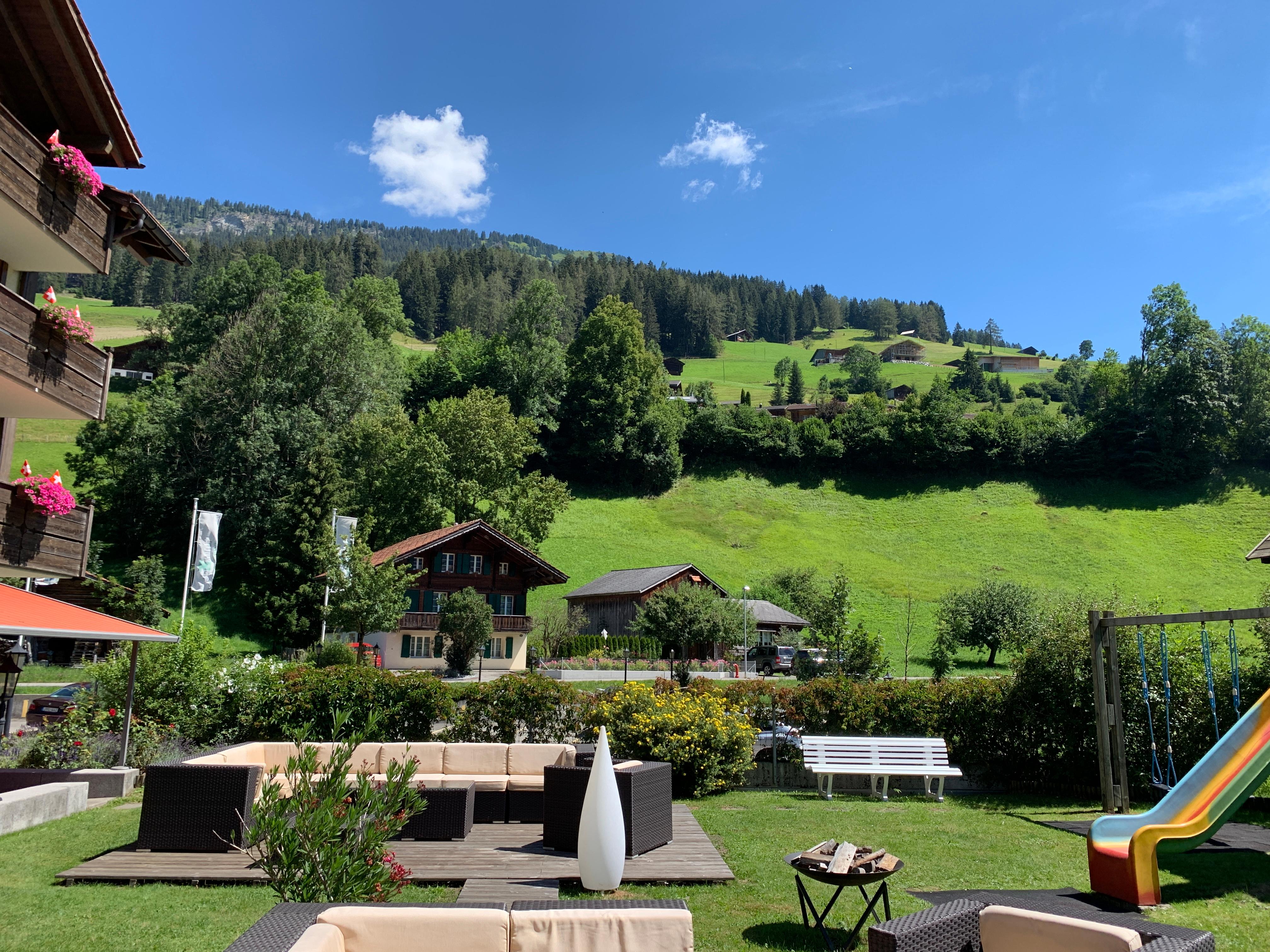 Depuis le jardin de l'hôtel 