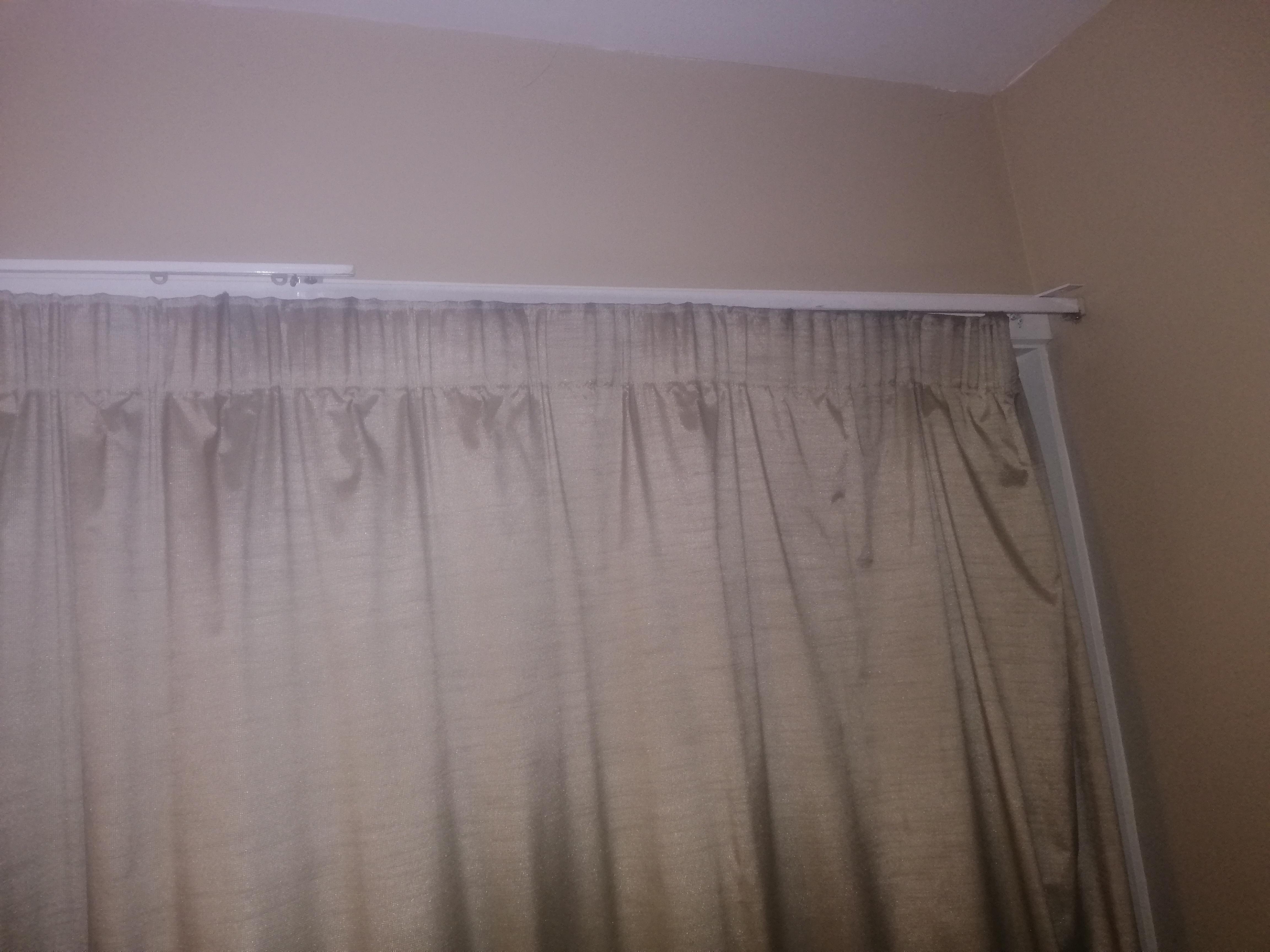 Dirty curtain. 